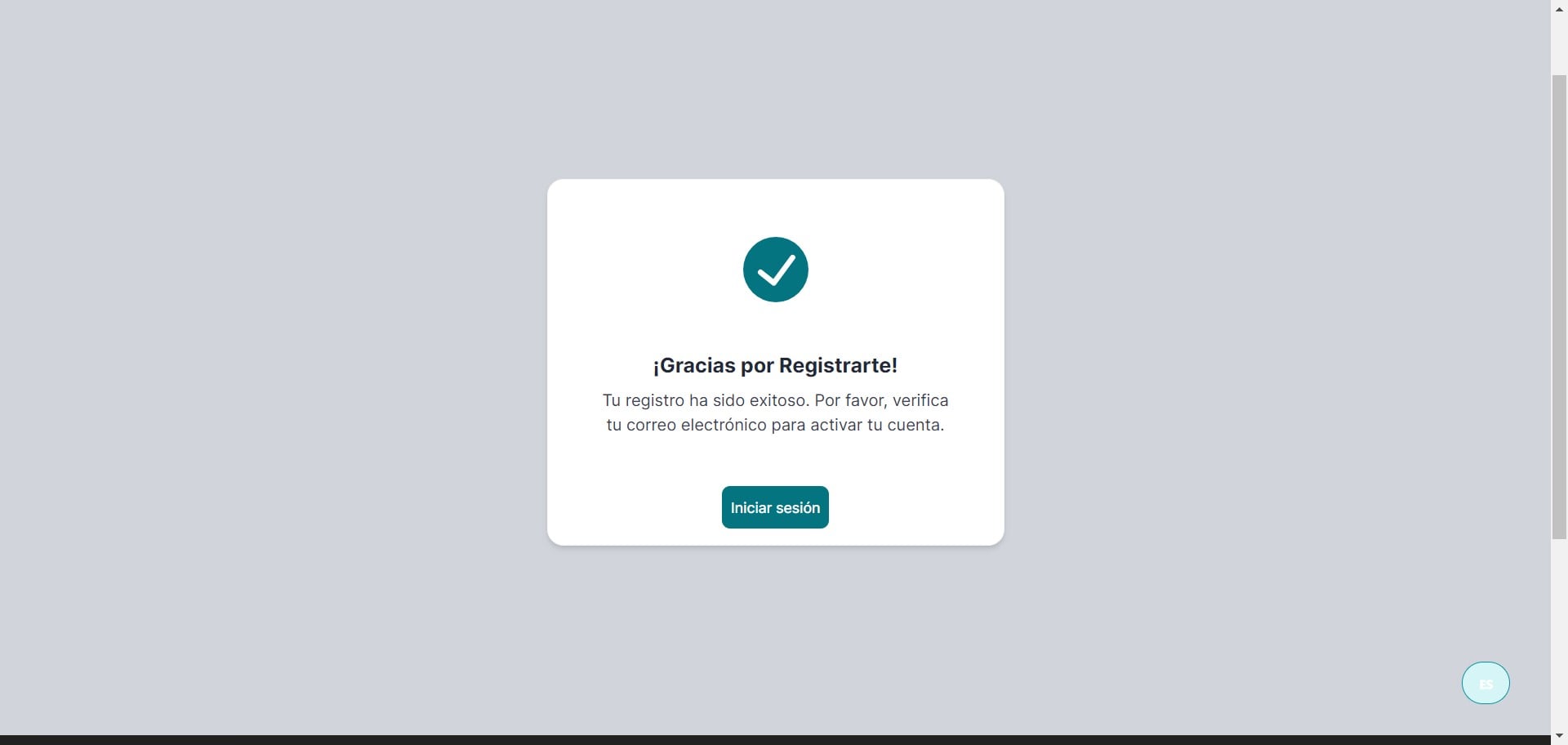 Es importante que, una vez registrado, proceda a su correo electrónico para activar la cuenta.