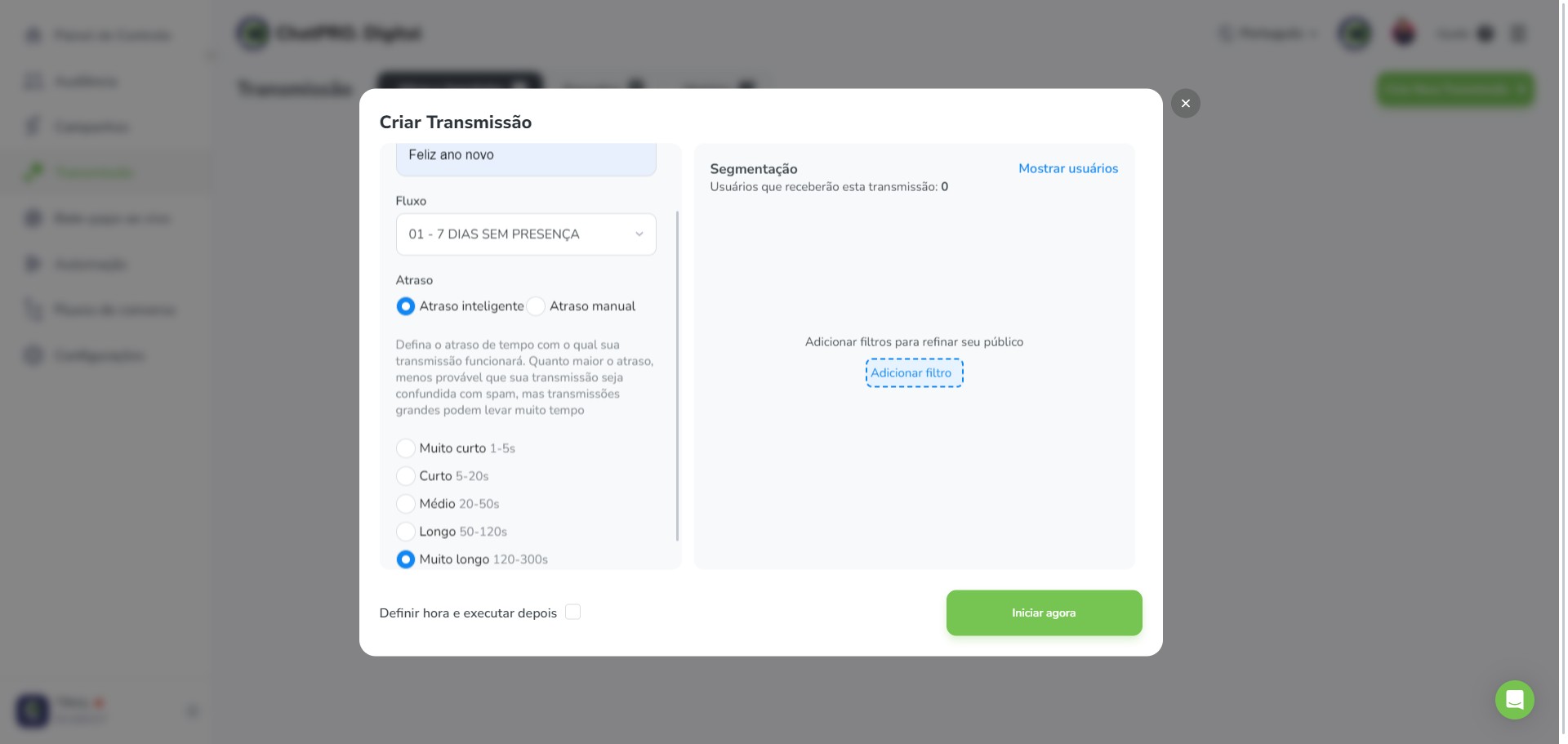 Click on "Adicionar filtro"