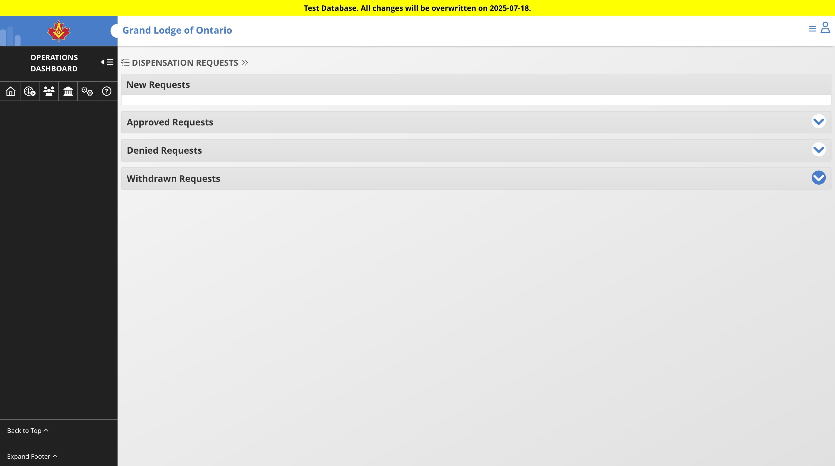 Click on "Withdrawn Requests"