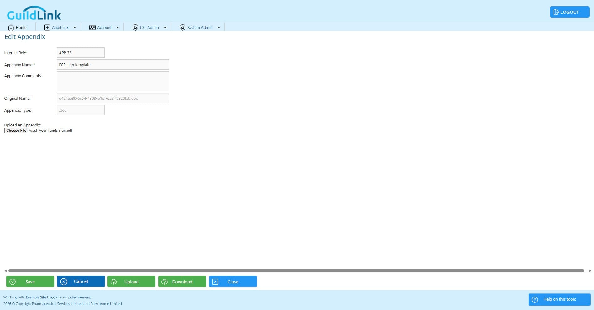 Click on Upload to Save and Upload the document 
