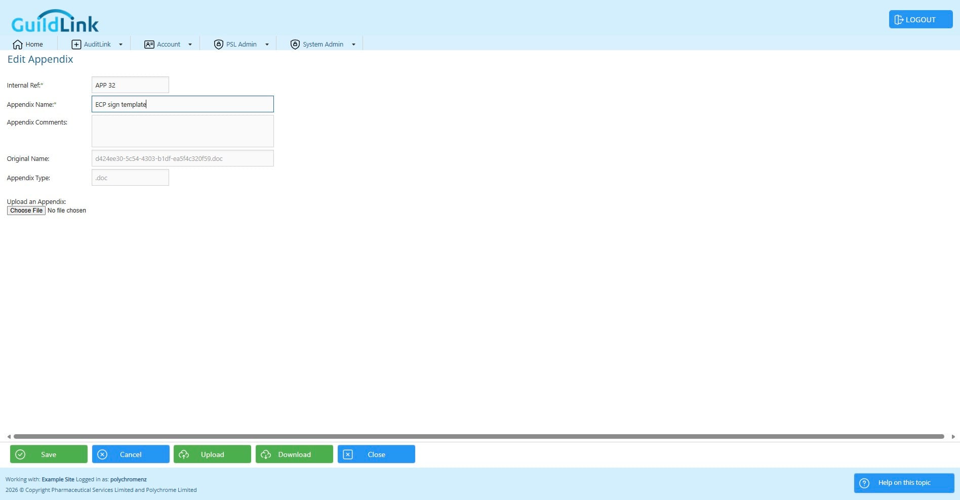 Enter the info. It's important to make this clear so that staff don't need to download an item just to see what it is. 
