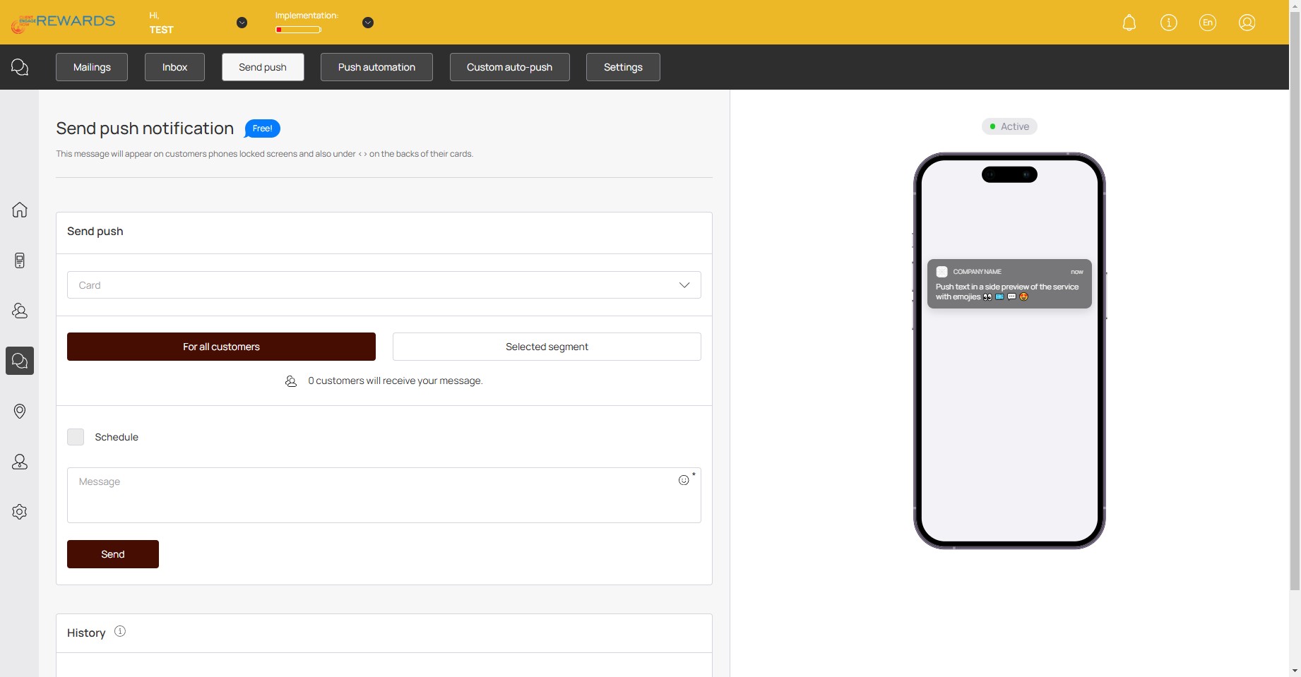 Click here if you wish to schedule the notification