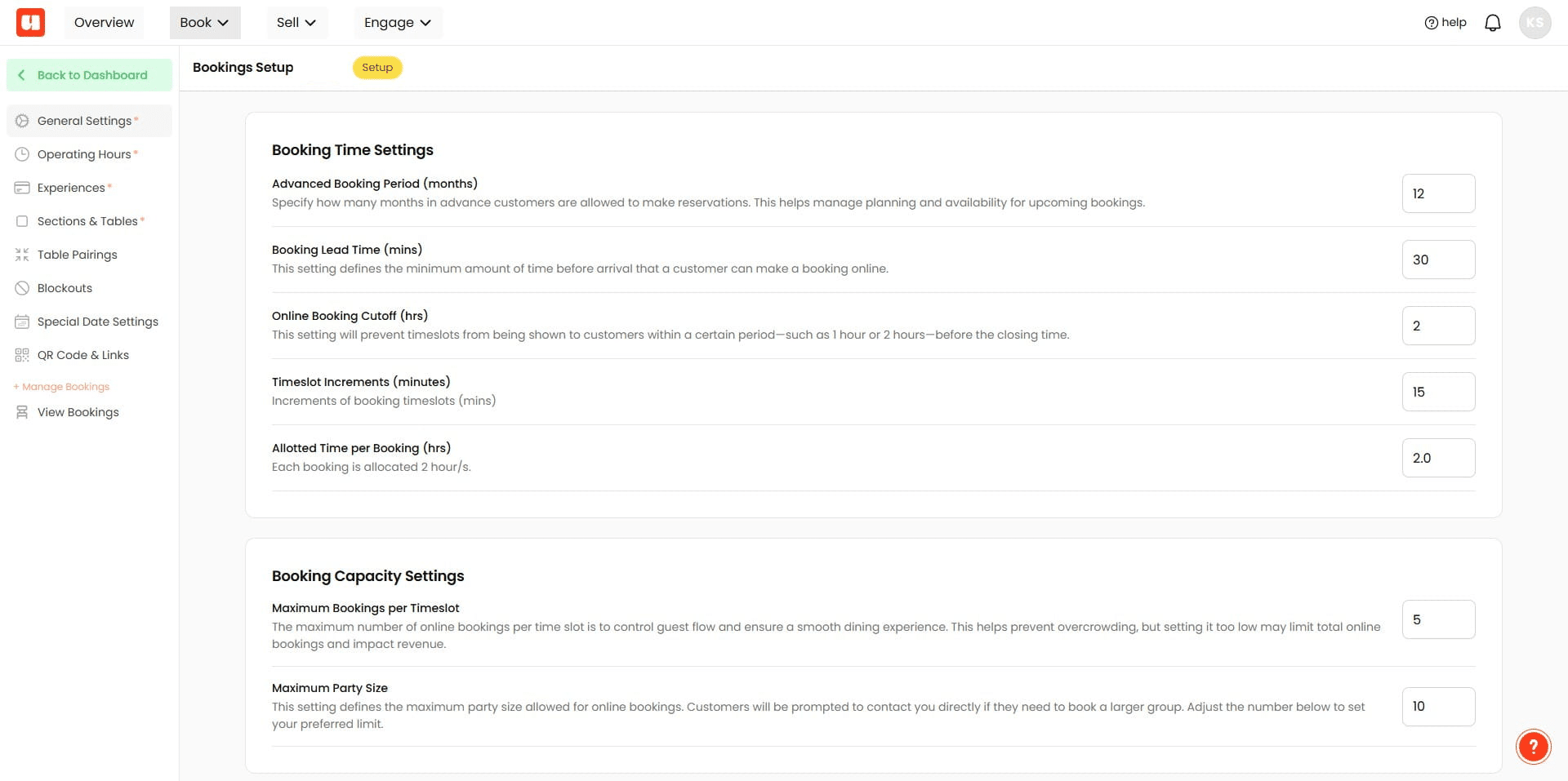 First up, your General Settings. These are your default settings some of which can be overridden by certain experiences we'll cover more lately. We've added defaults here but we recommend going through these and adjusting to your needs. It's likely you will have had a setup with the Usefull team to help you configure these correctly.