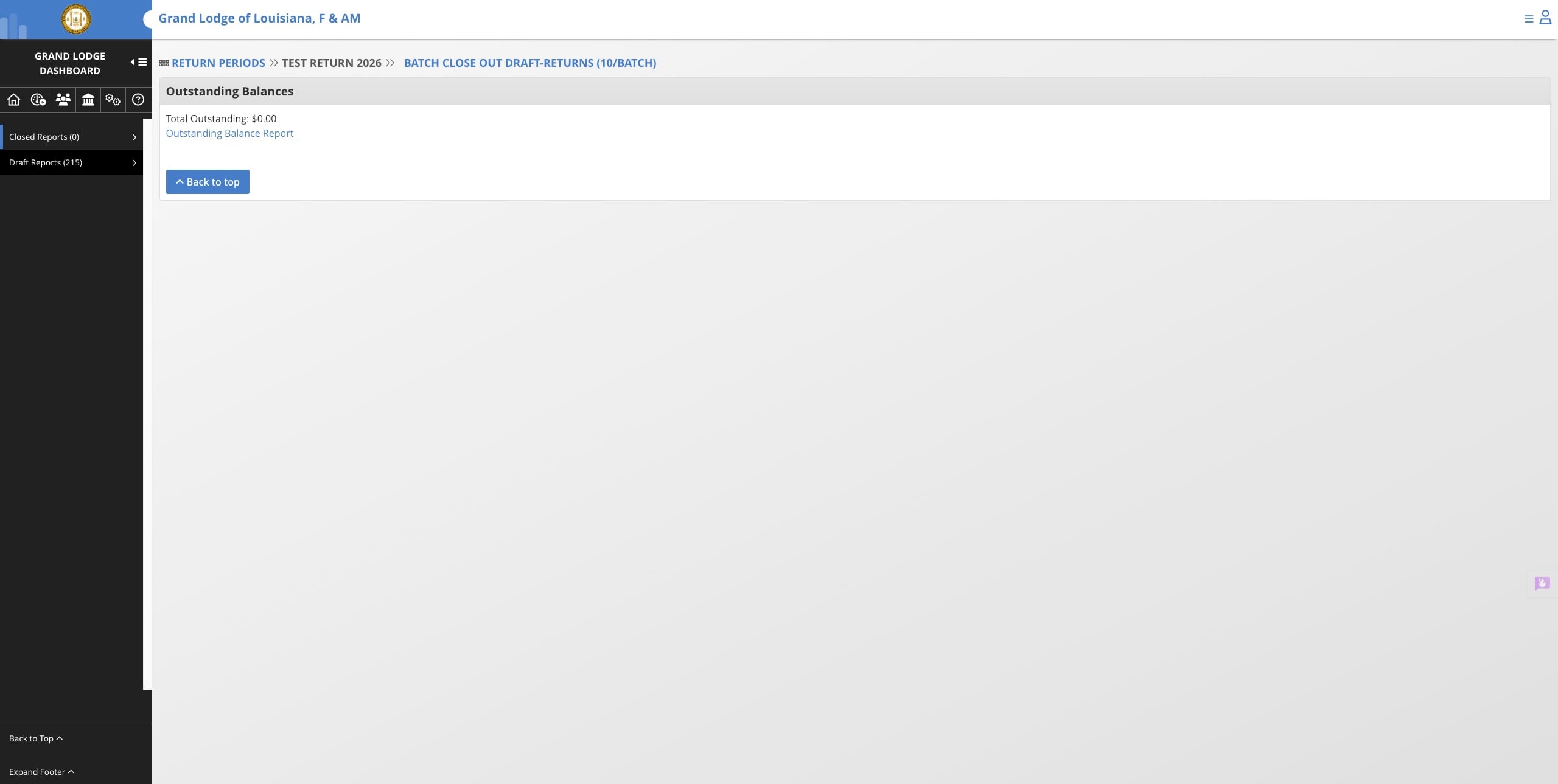 Click on Draft Reports to view reports