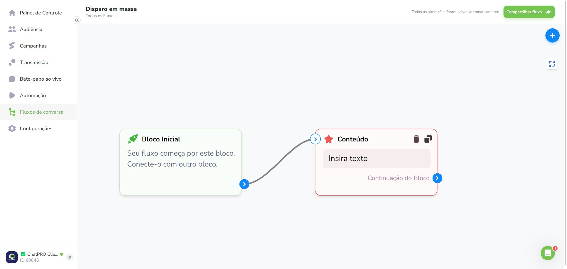Edite o Fluxo