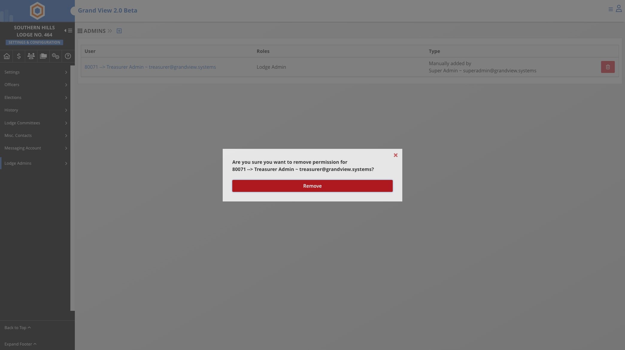 Click "Remove"