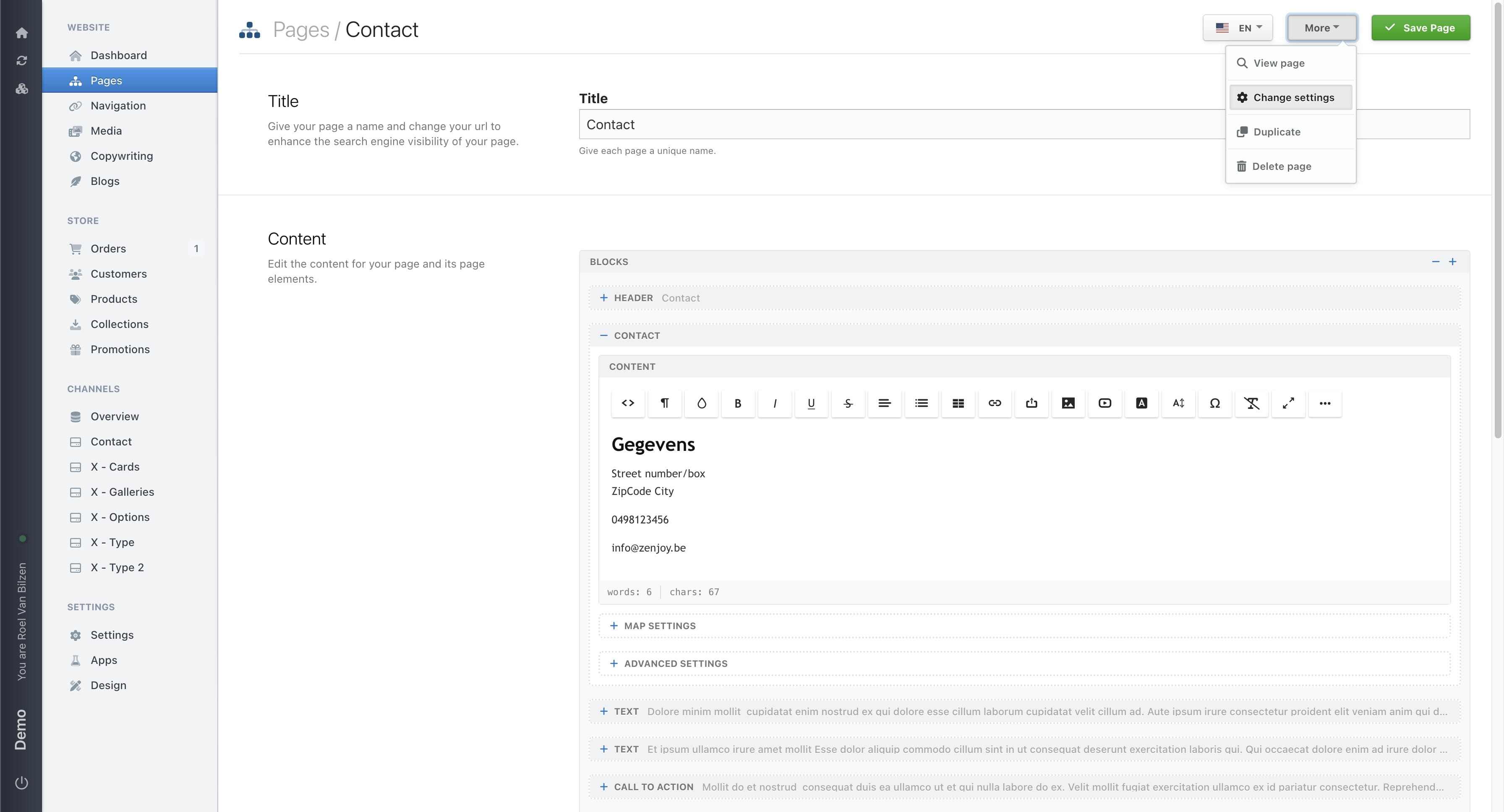 Click on "Change settings"