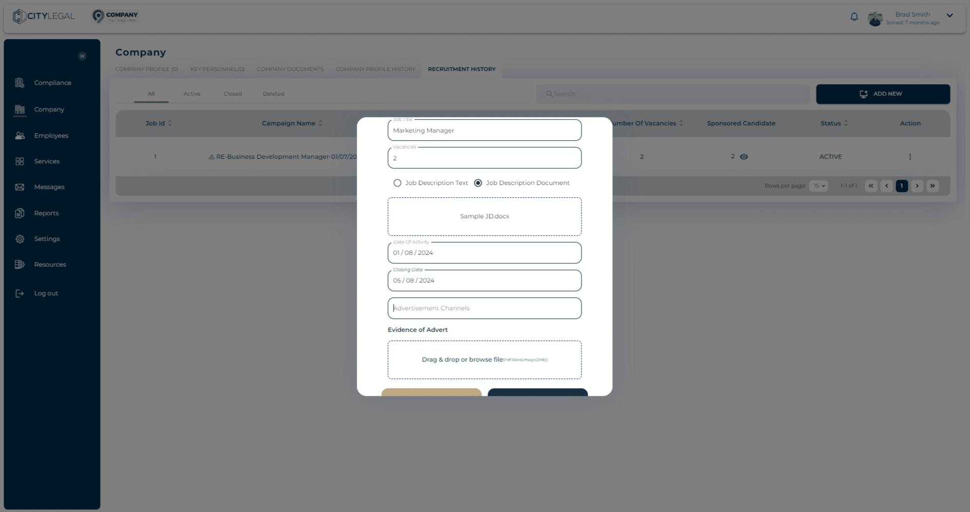 Put all the channels that the job was advertised on. For example, Indeed, Reed, etc. You can also drop evidence of ads for the record.
Details of any advertisements you placed including:
• a screenshot, printout or photocopy of the advert, or a record of the text of the advert; and
• information about where the job was advertised (for example, website address), and for how long
Note: there is no specified minimum number of adverts you must place, or prescribed method of advertising. Where you have placed more than one advert, we recommend you retain evidence of all adverts placed.
• A record of the number of people who applied for the job, and the number of people shortlisted for interview or for other stages of the recruitment process.
At least one other item of evidence or information which shows the process you used to identify the most suitable candidate (see Note below) – examples include but are not limited to:
• a copy or summary of the interview notes for the successful candidate
• a list of common interview questions used for all candidates as part of your selection process
• brief notes on why the successful candidate was selected and why other candidates were rejected
• information about any scoring or grading process you used to identify the successful candidate
• any other relevant information or evidence
Note: you do not have to retain application forms, CVs, interview notes or any other personal data relating to unsuccessful candidates.