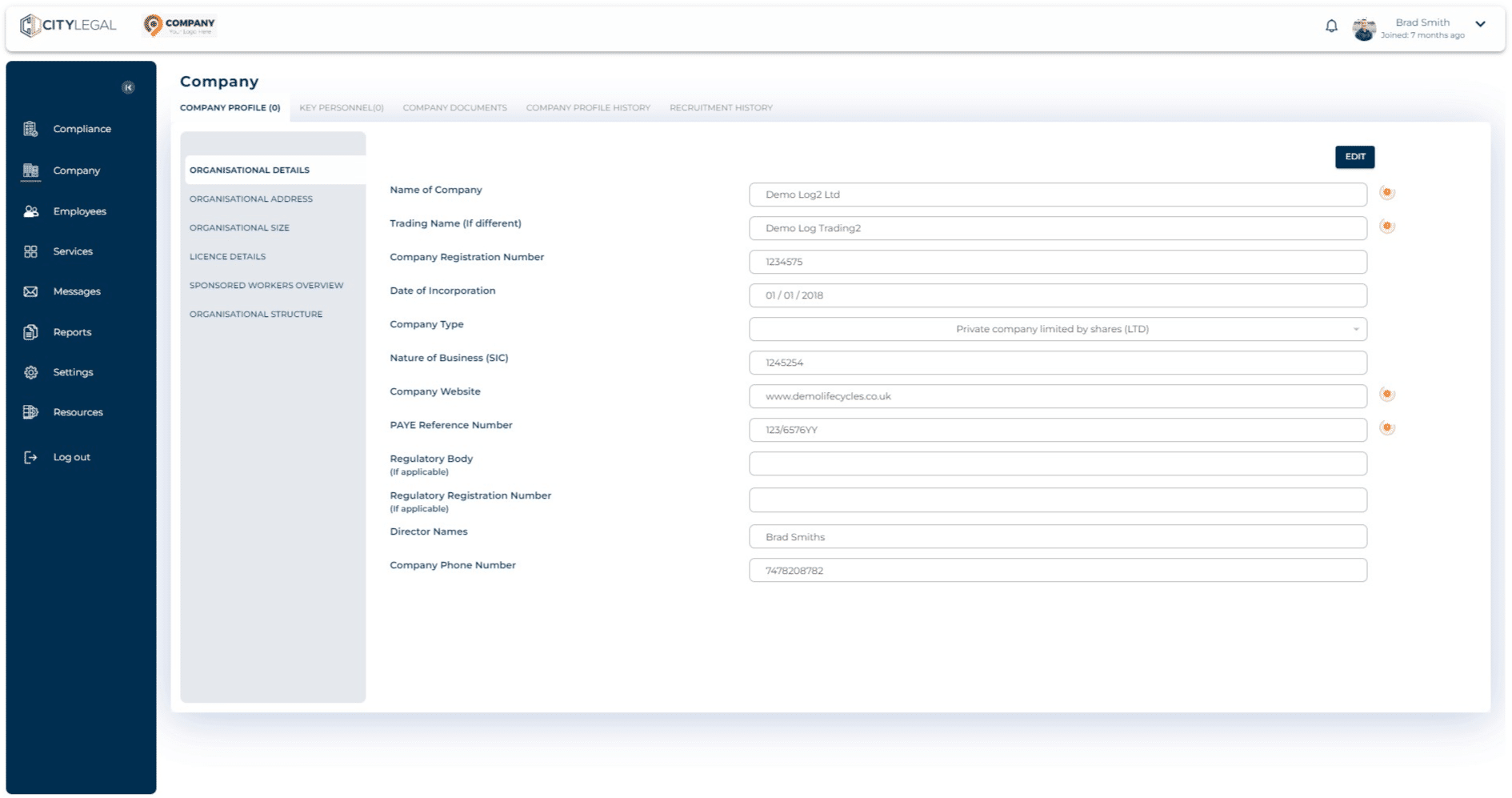 Go to 'Company' and click on "Recruitment History".