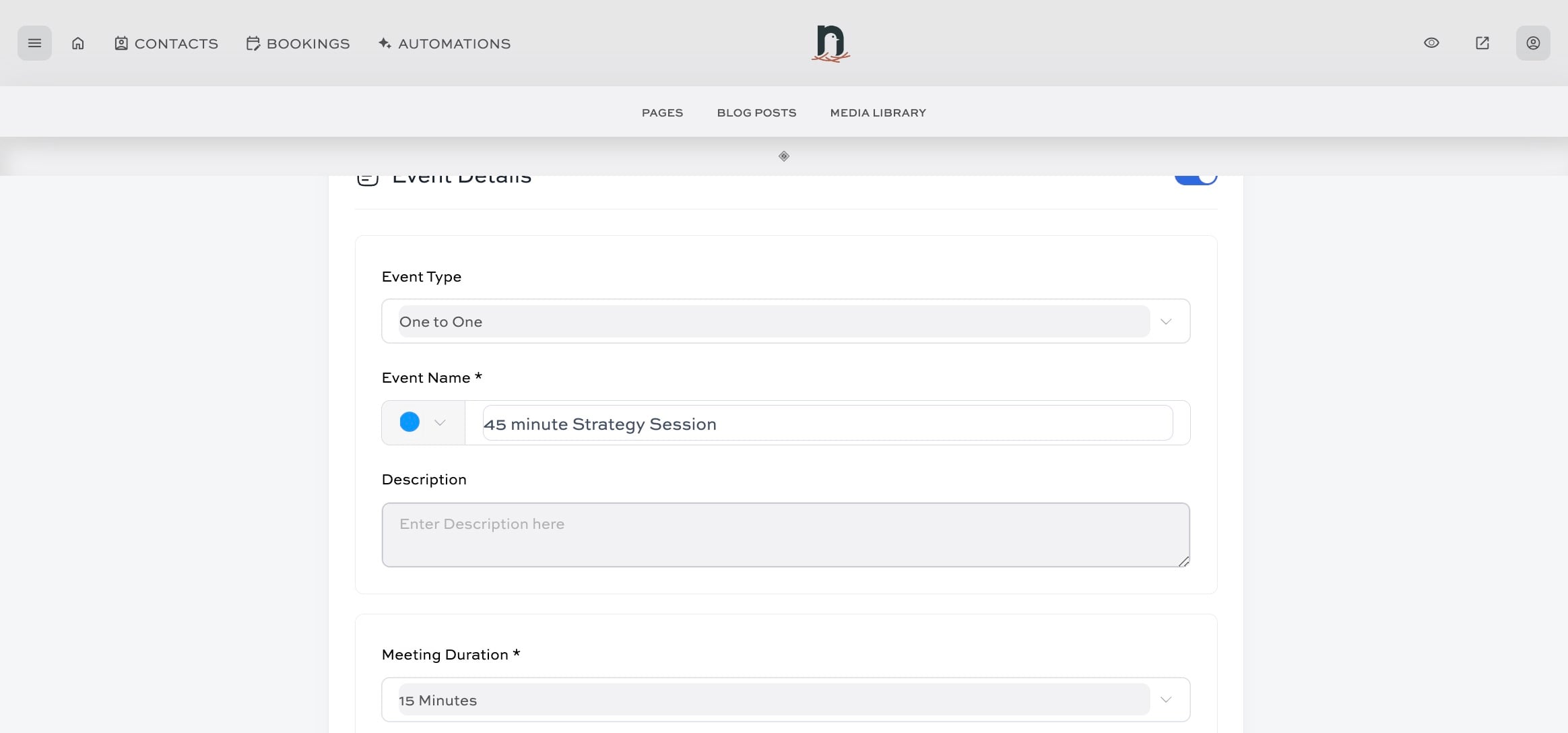 Give your event type a name