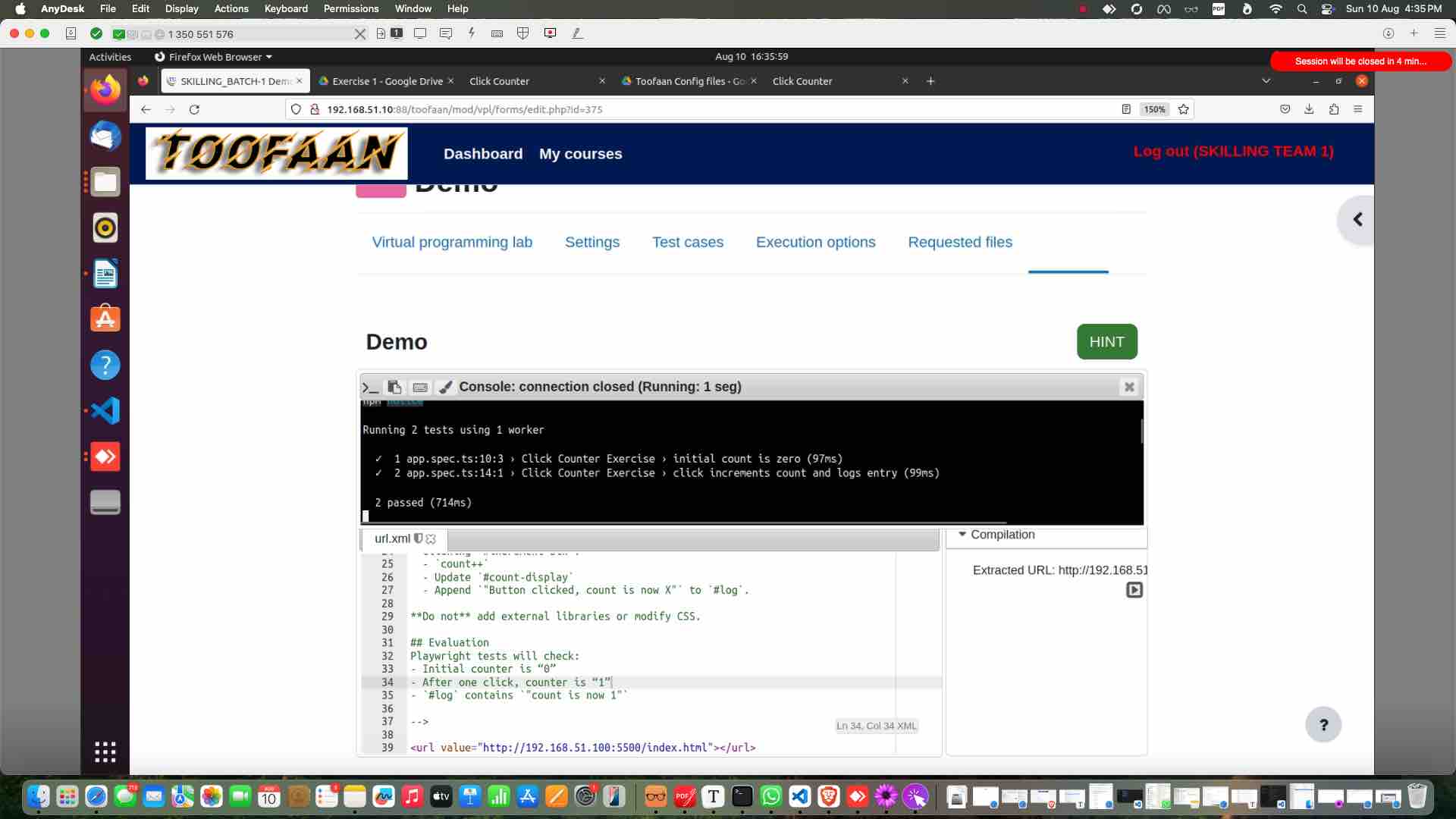 Check all test case pass