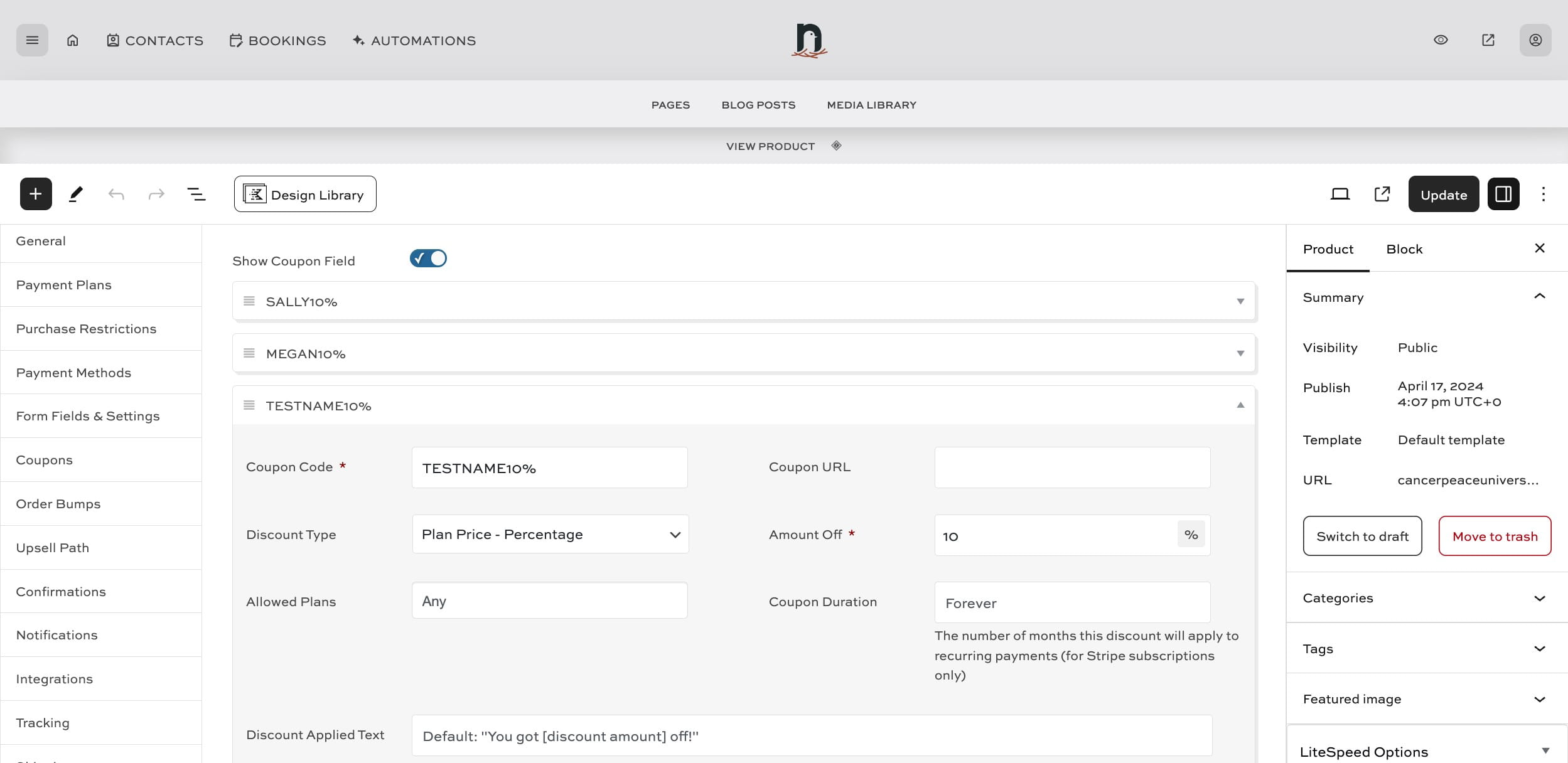 Done 🚀.  Repeat for every affiliate and every product as needed. 
