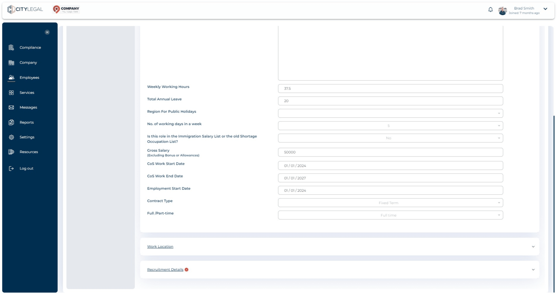 Click on "Recruitment Details"