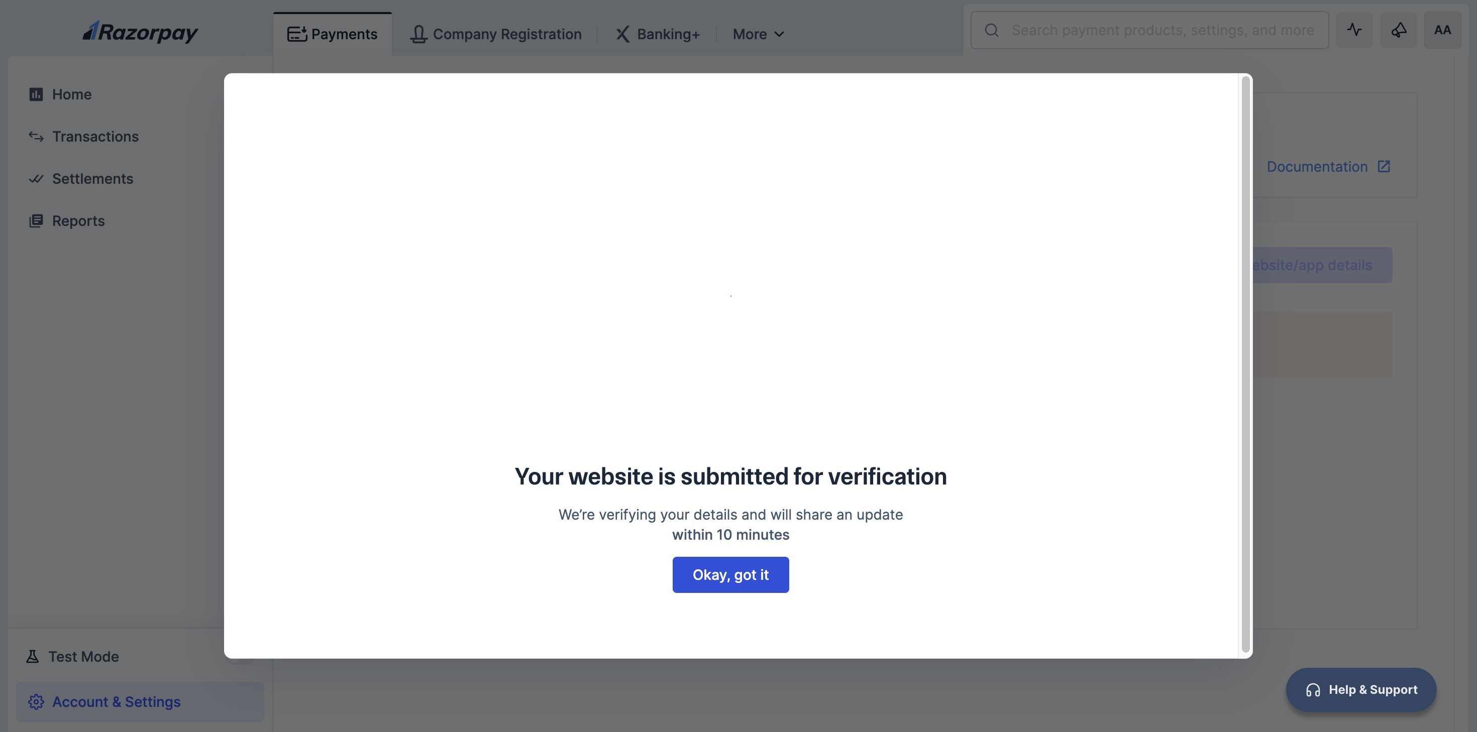 Click on "Okay, got it"