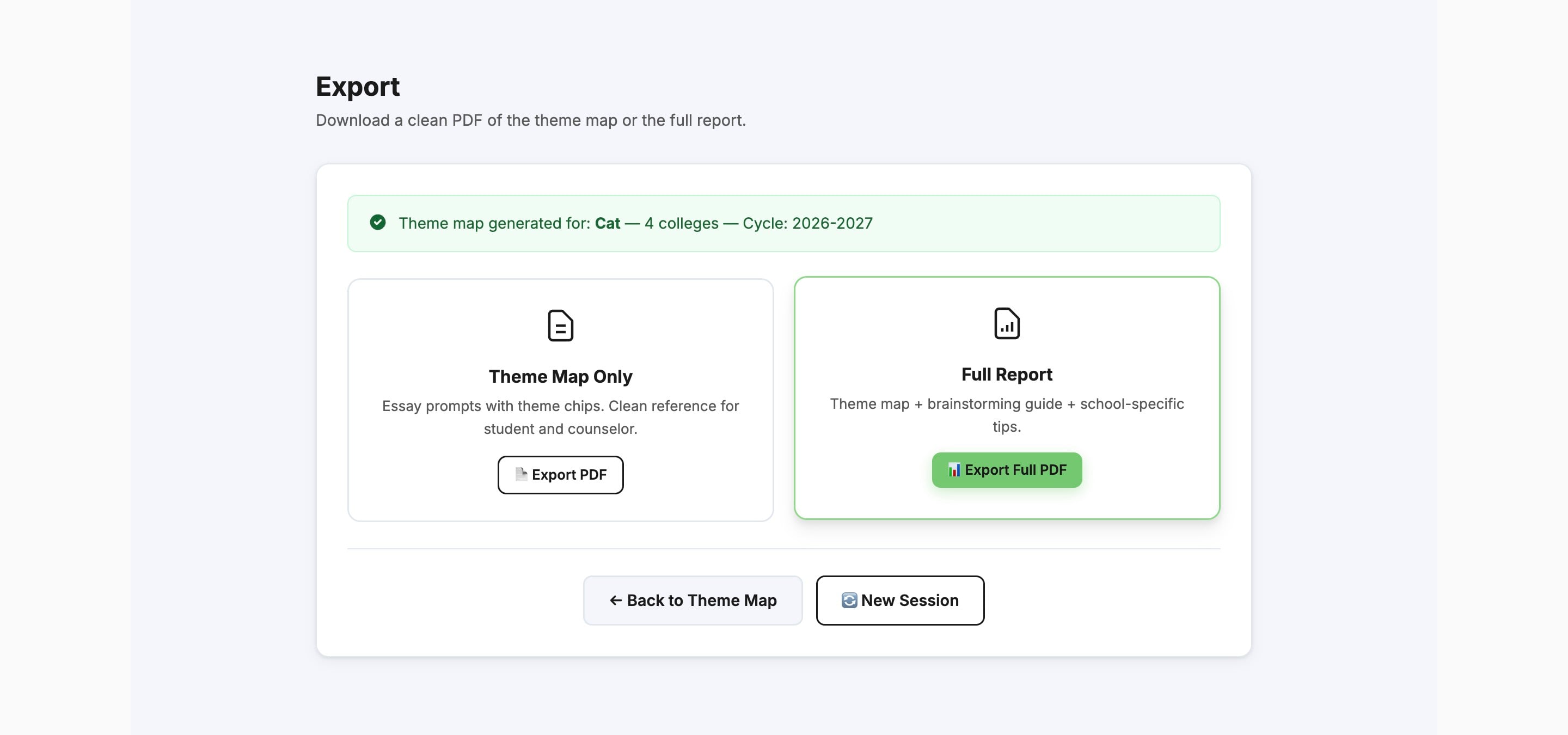 Click **Export Full PDF**
