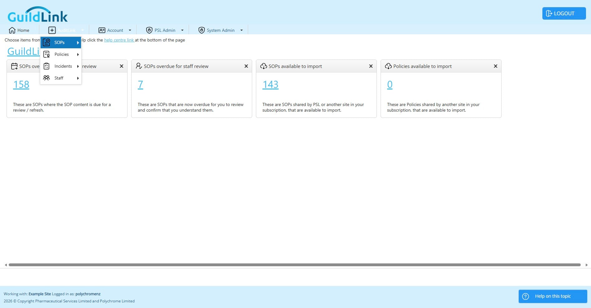 Now let's look at View SOPs and see both versions