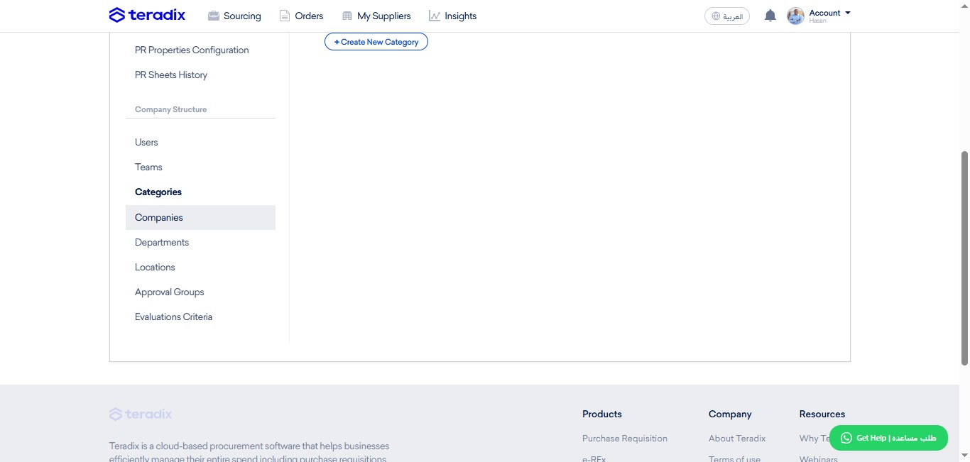 Click on "Companies"