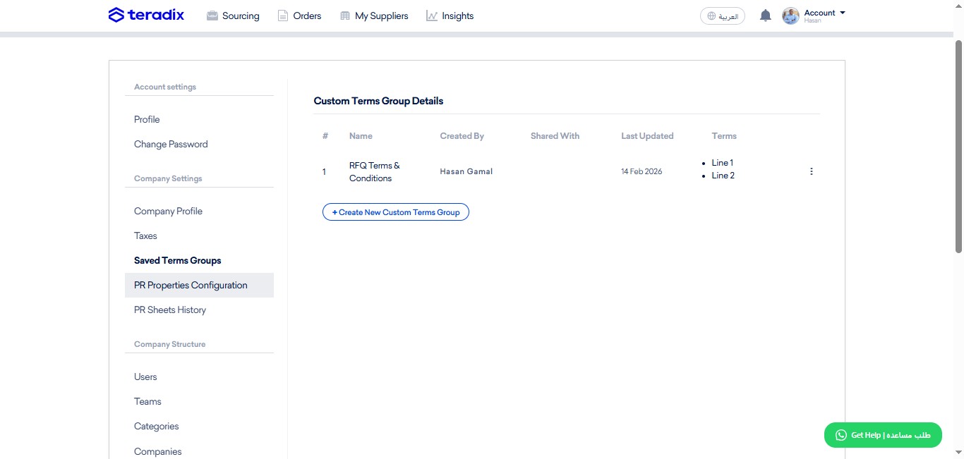 Click on "PR Properties Configuration"