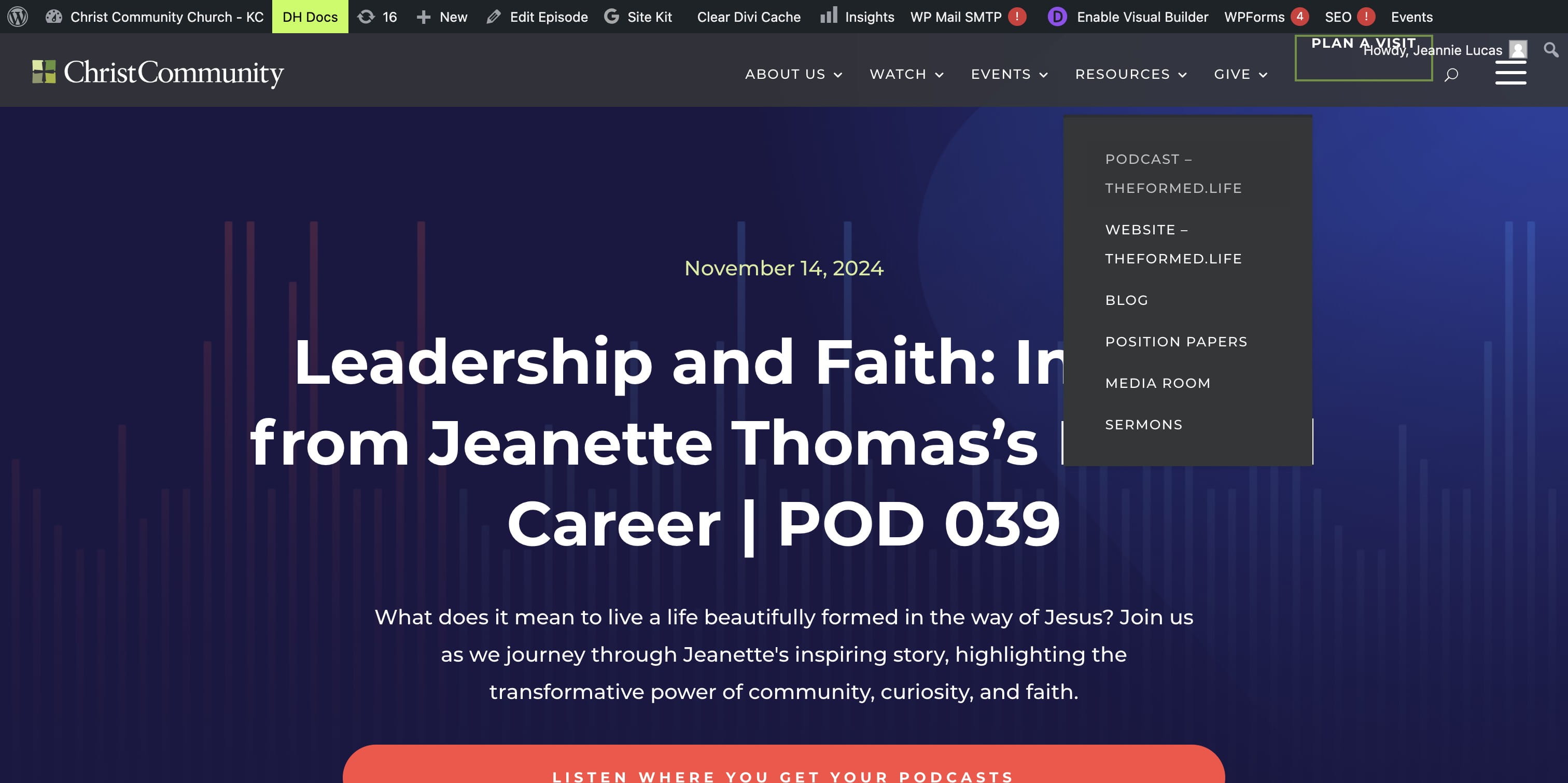 Click on "PODCAST – theFormed.life"