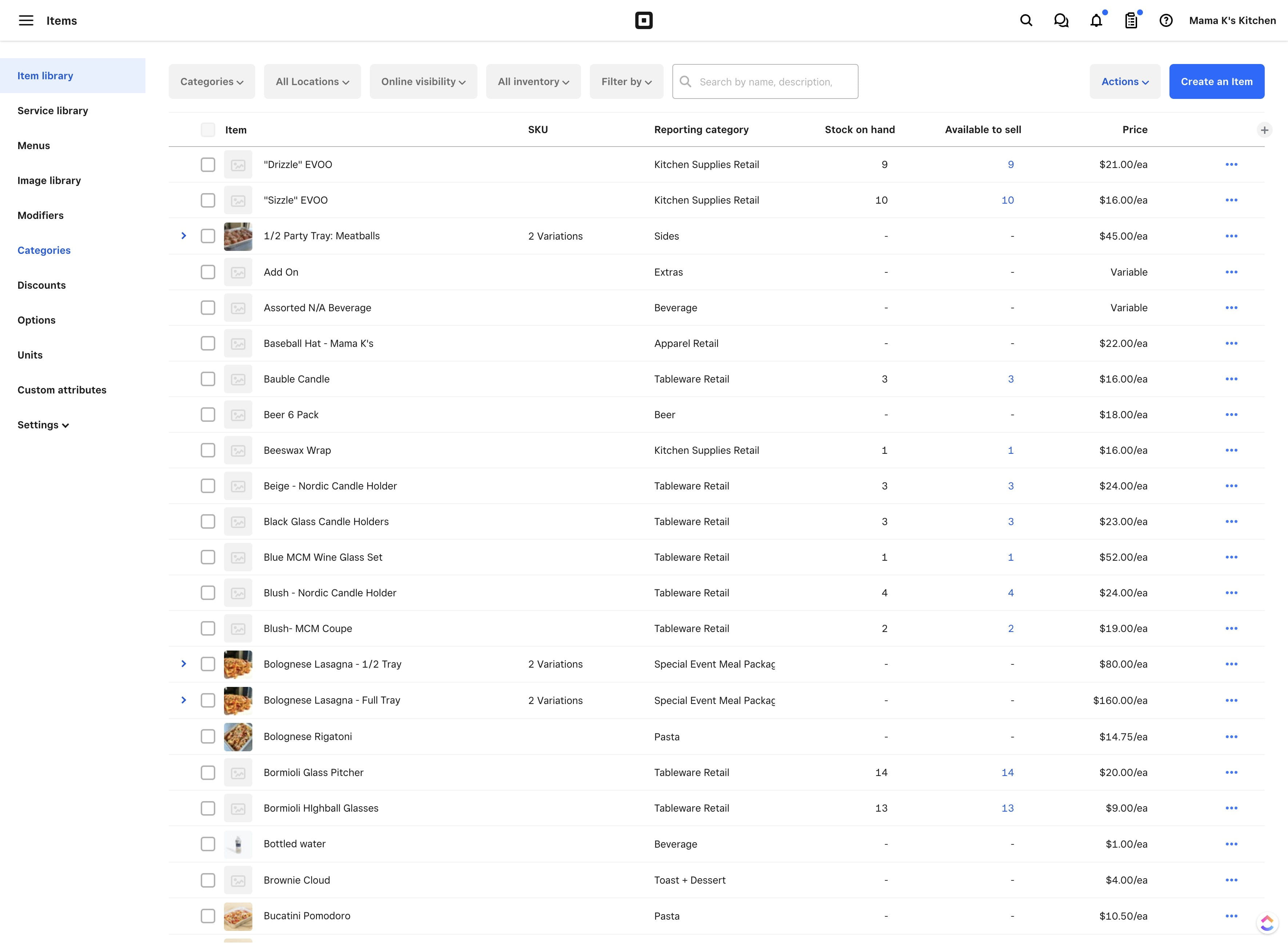 Click on "Categories"