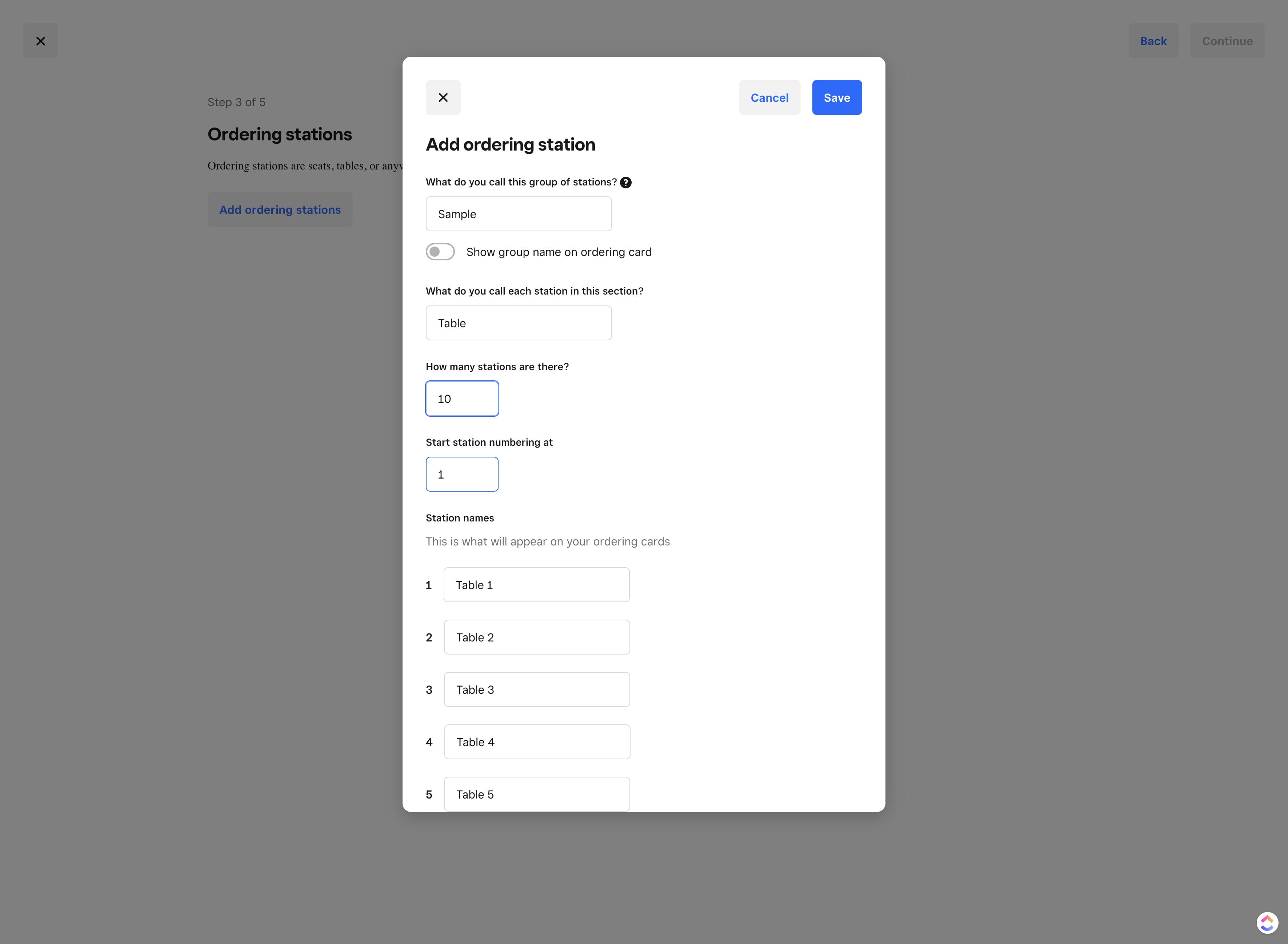 Click here to configure numbering