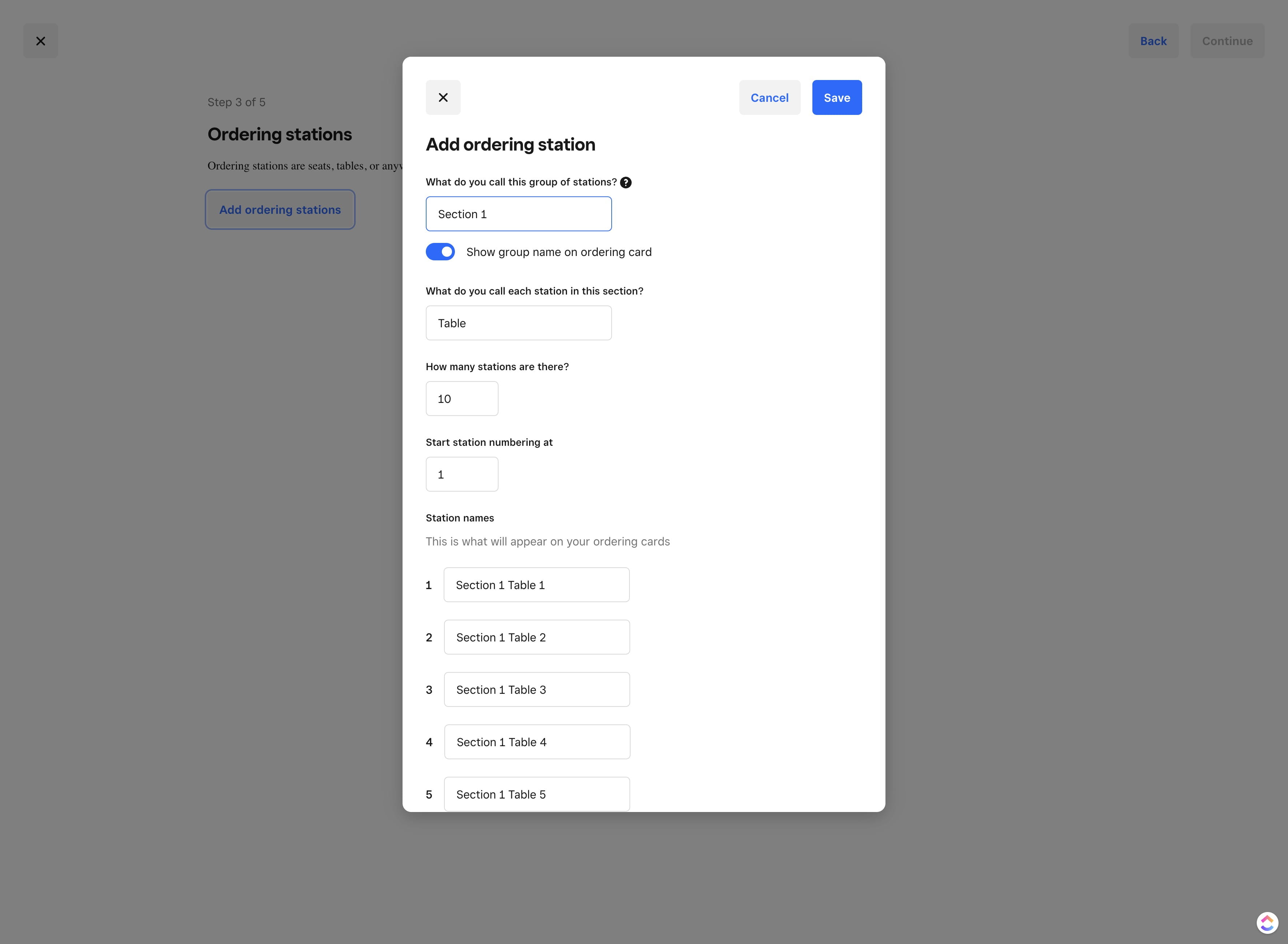 Click here and enter the section name