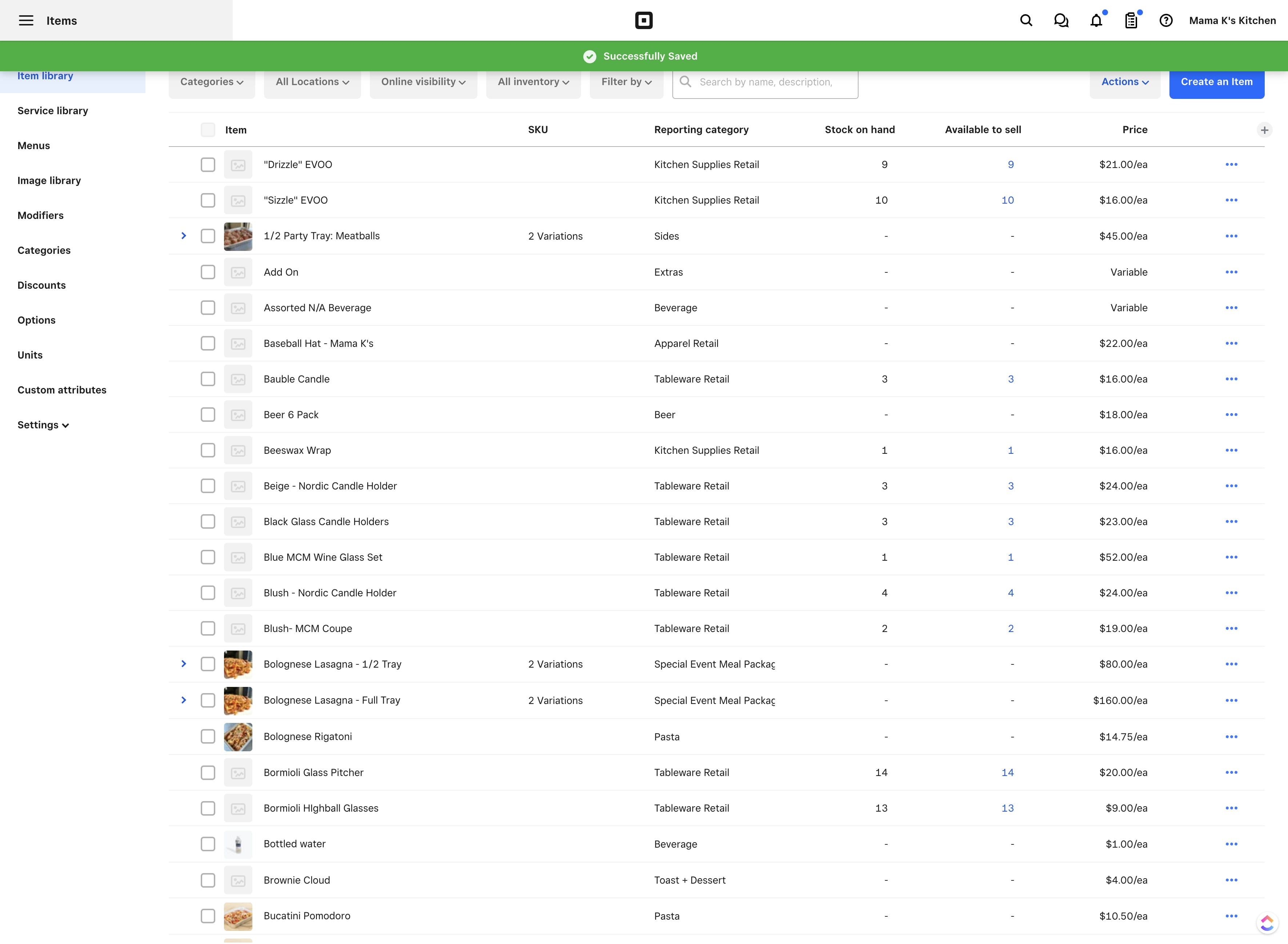 Click on the hamburger menu.