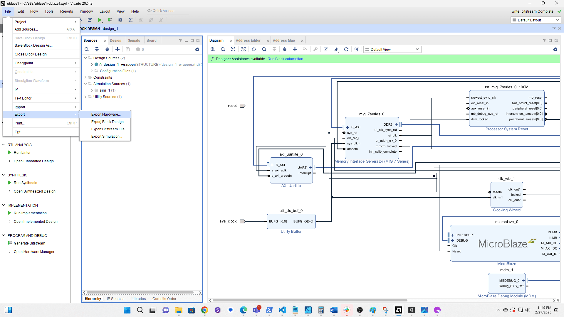 Select Export then Export Hardware
