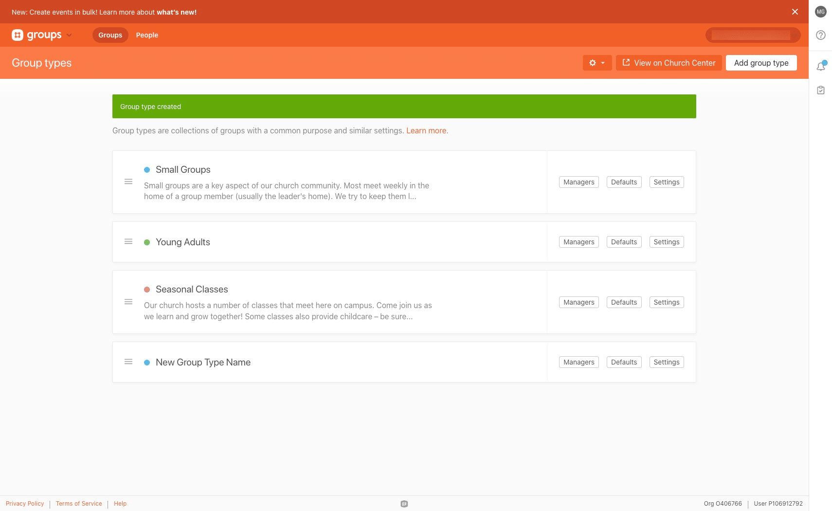 To update your groups, click on "Groups" in the top left corner.