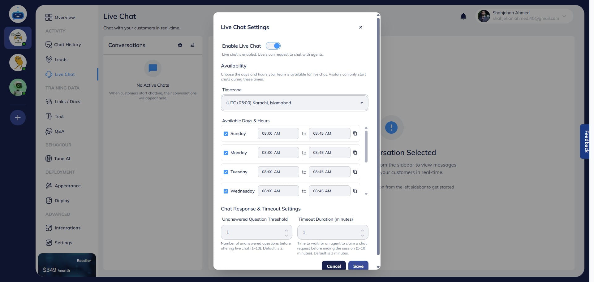 Once all settings are configured, click "Save" to apply the changes.