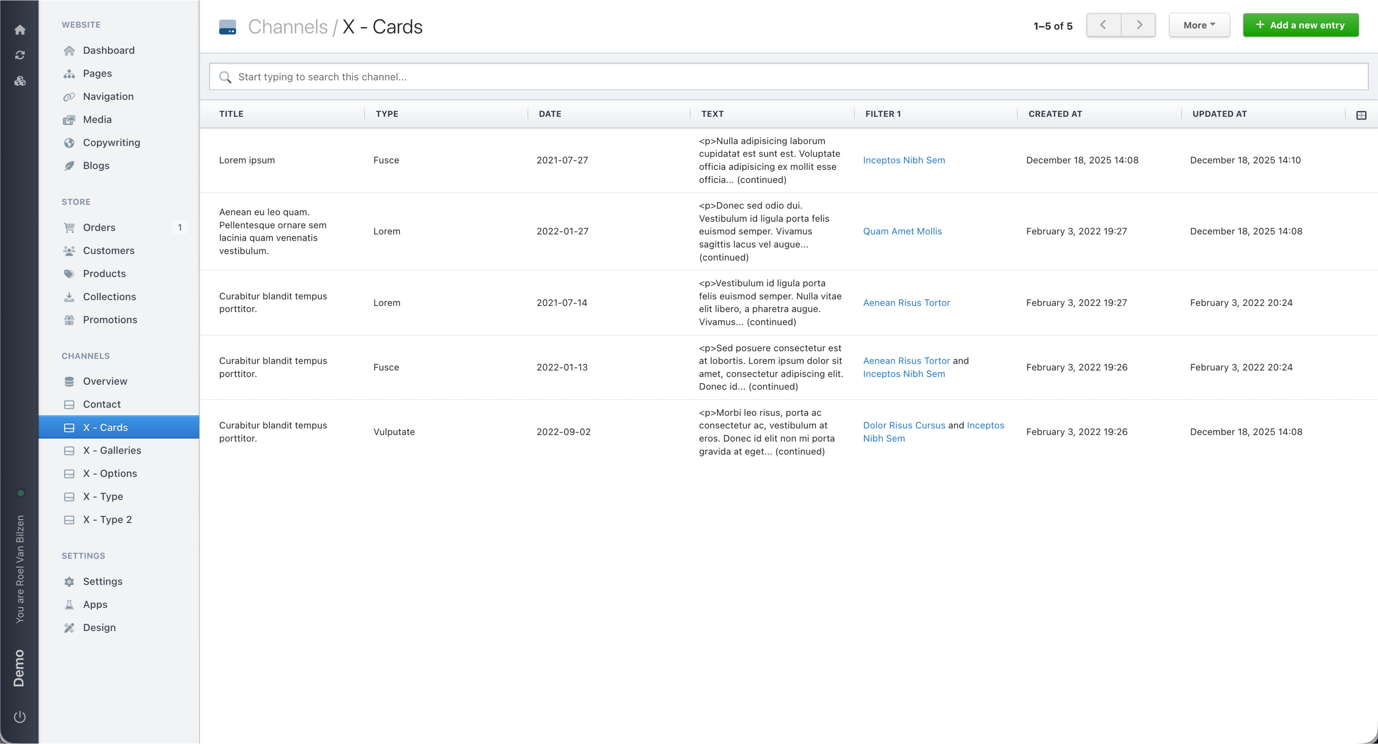 The email stated that one entry was created and four were updated. The first entry is indeed the only one that was created. Four entries were processed as updates, but in our file we edited only one of the four existing entries. That’s why only that entry shows an updated “Updated At” value, while the others remain unchanged.