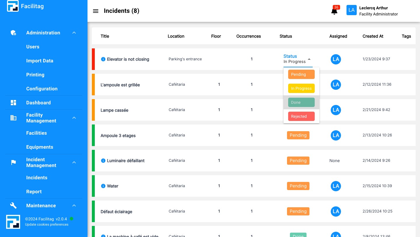 Select the wished status