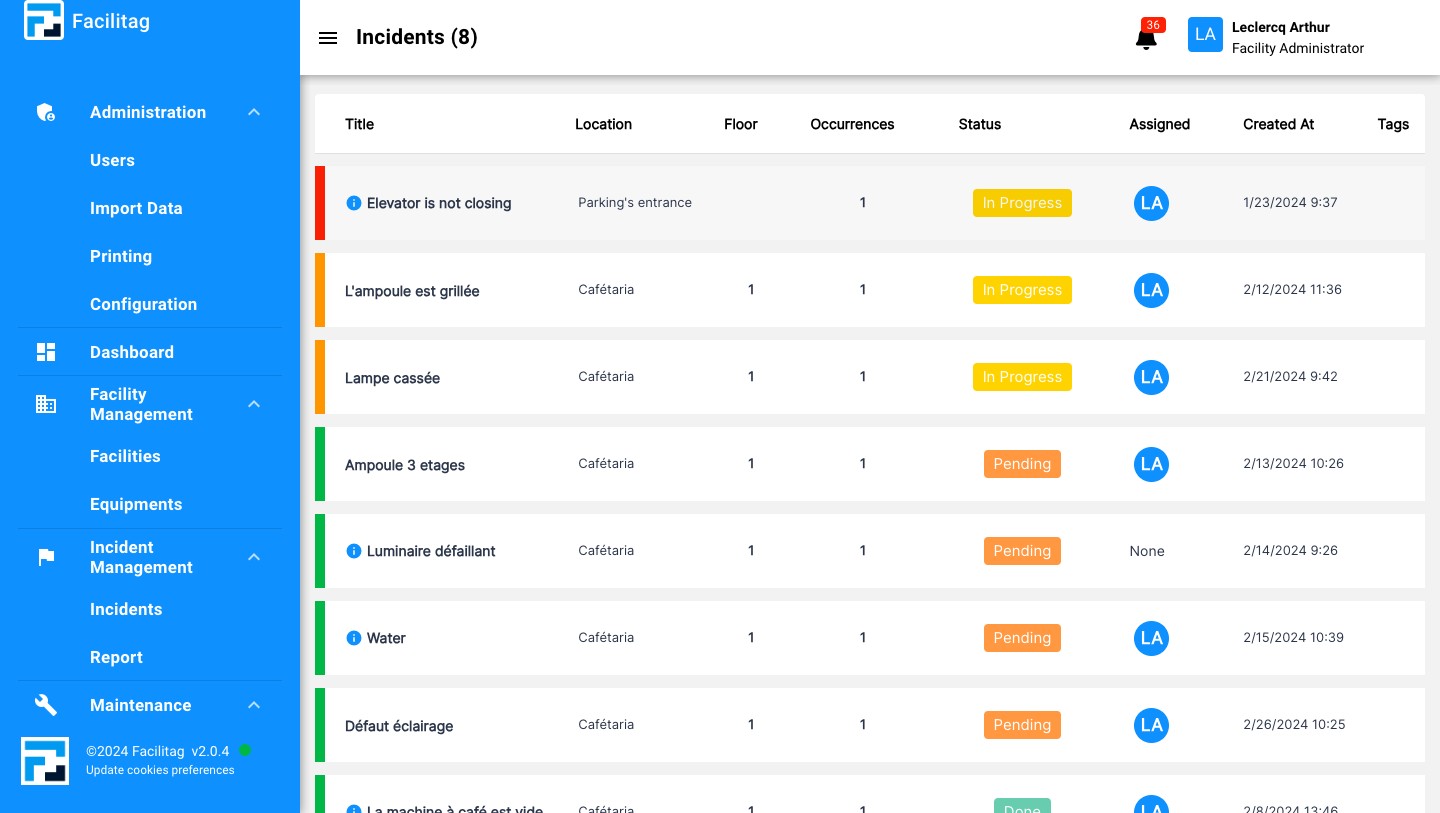 Manage the Status of Incidents