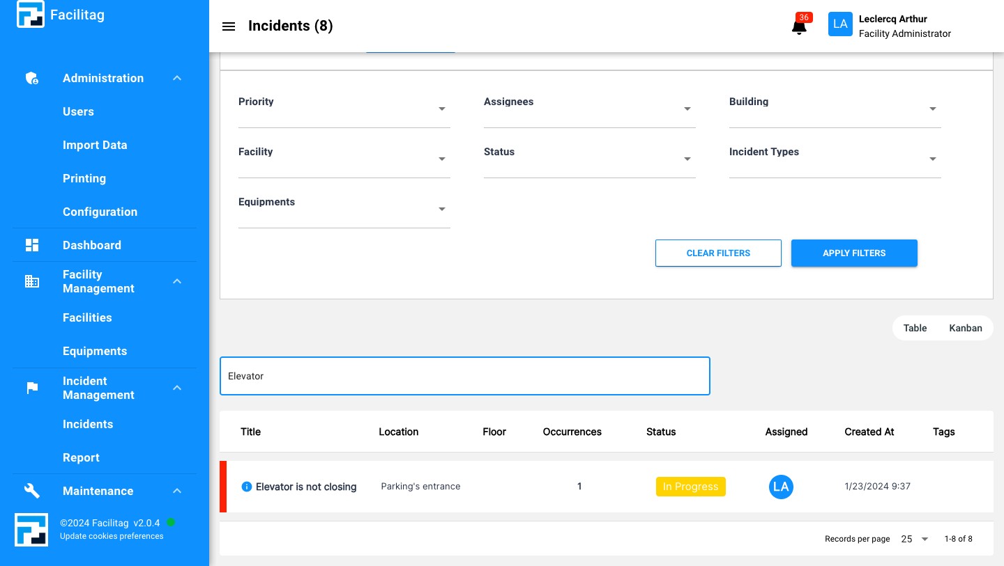 Fill in the wished information