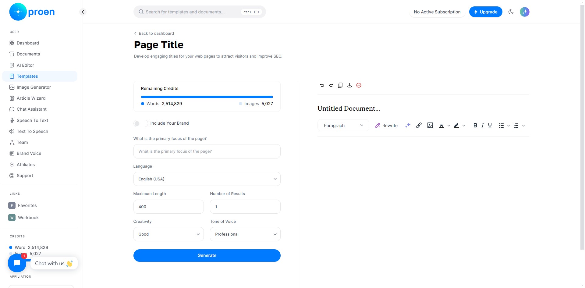 **Optional**: toggle ON "Include Your Brand"