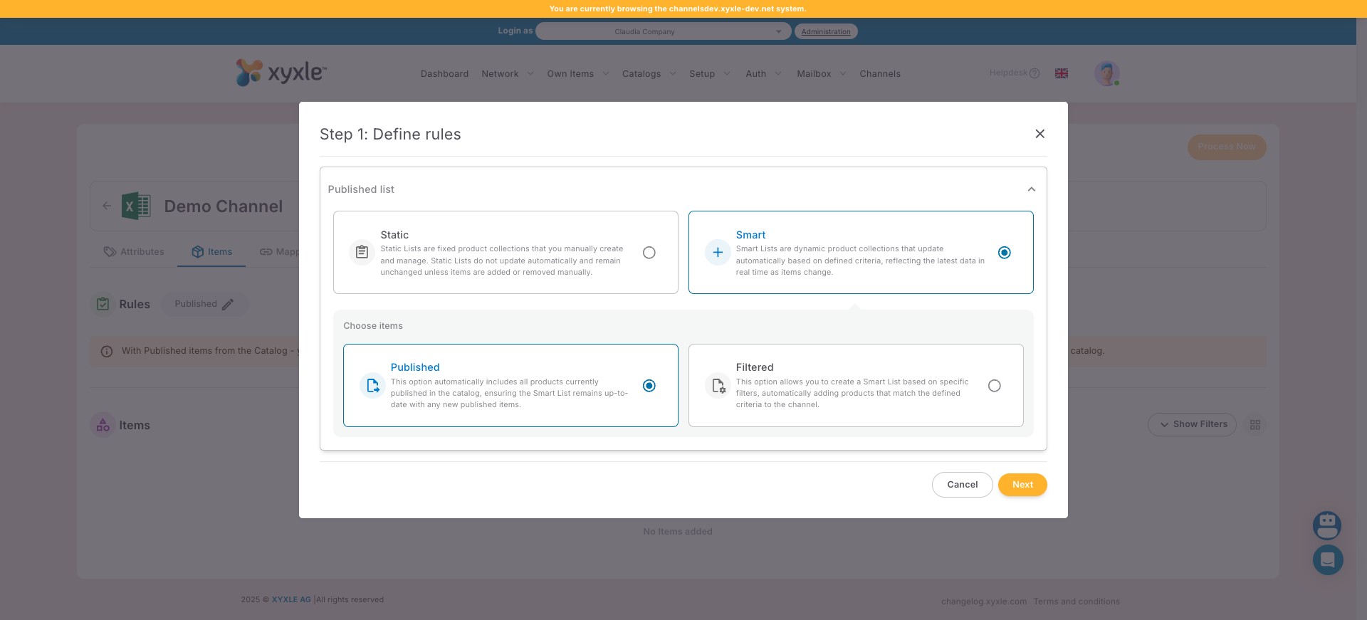 Or click the Filtered selection. More details about this in our documentation.