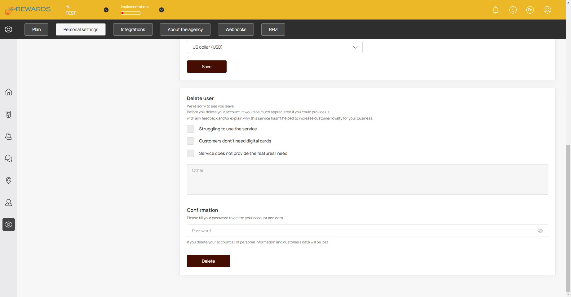 Scroll down to the bottom of the page and share your feedback or reason for leaving