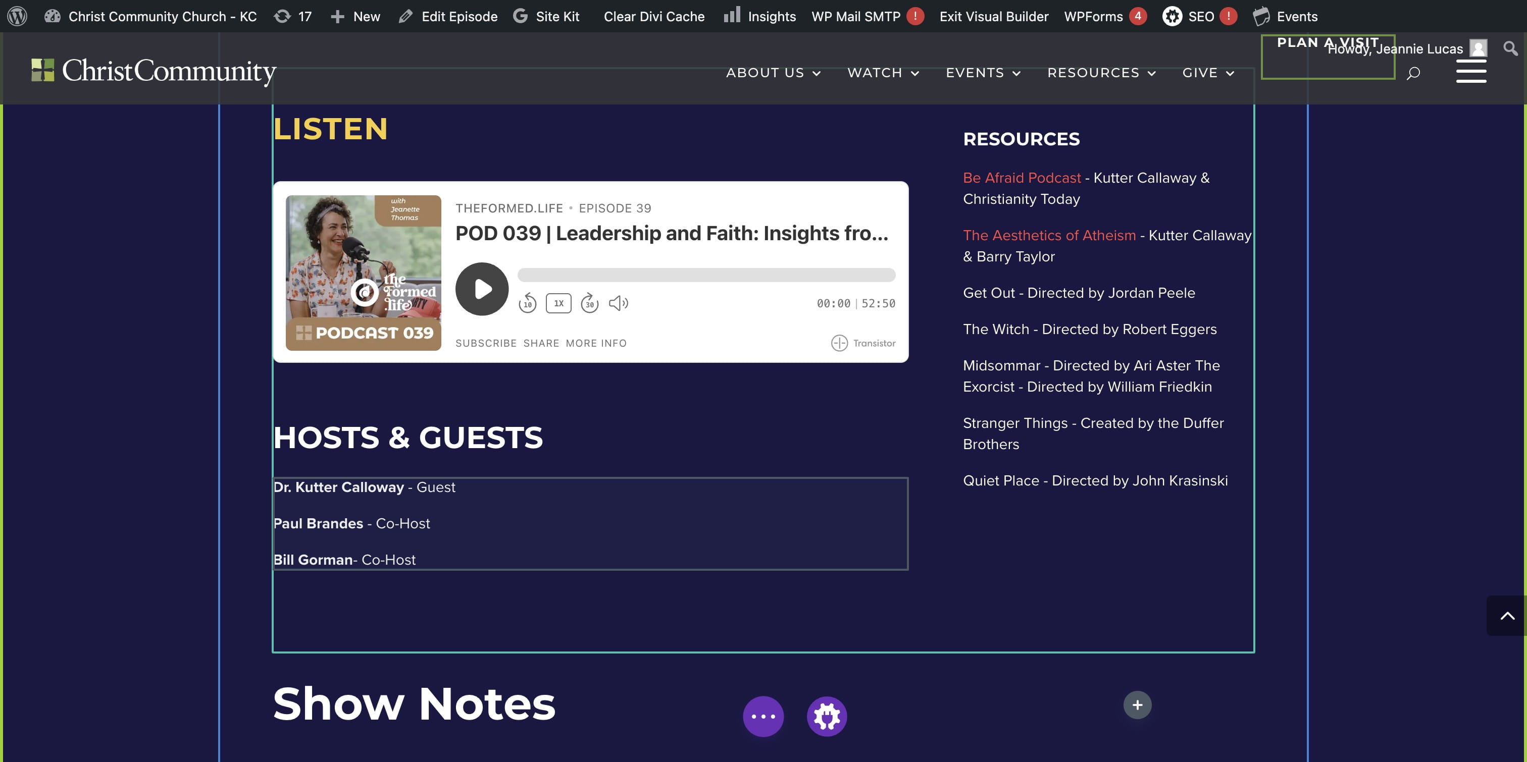 NEW Episode audio should show up now on your webpage.