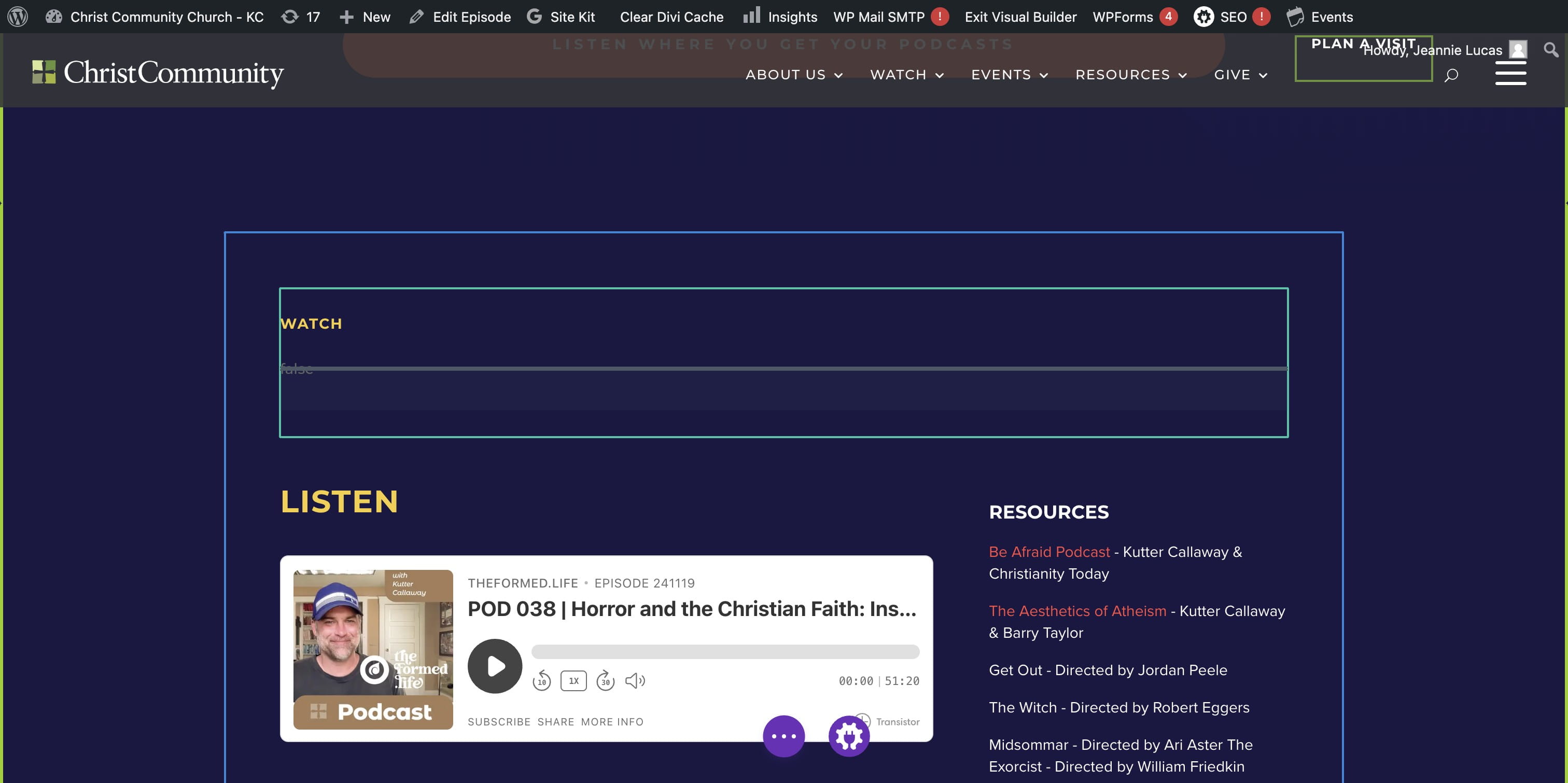 If the video is LIVE it will show up here. (Sorry, this didn't work in my example, but should work for you!)