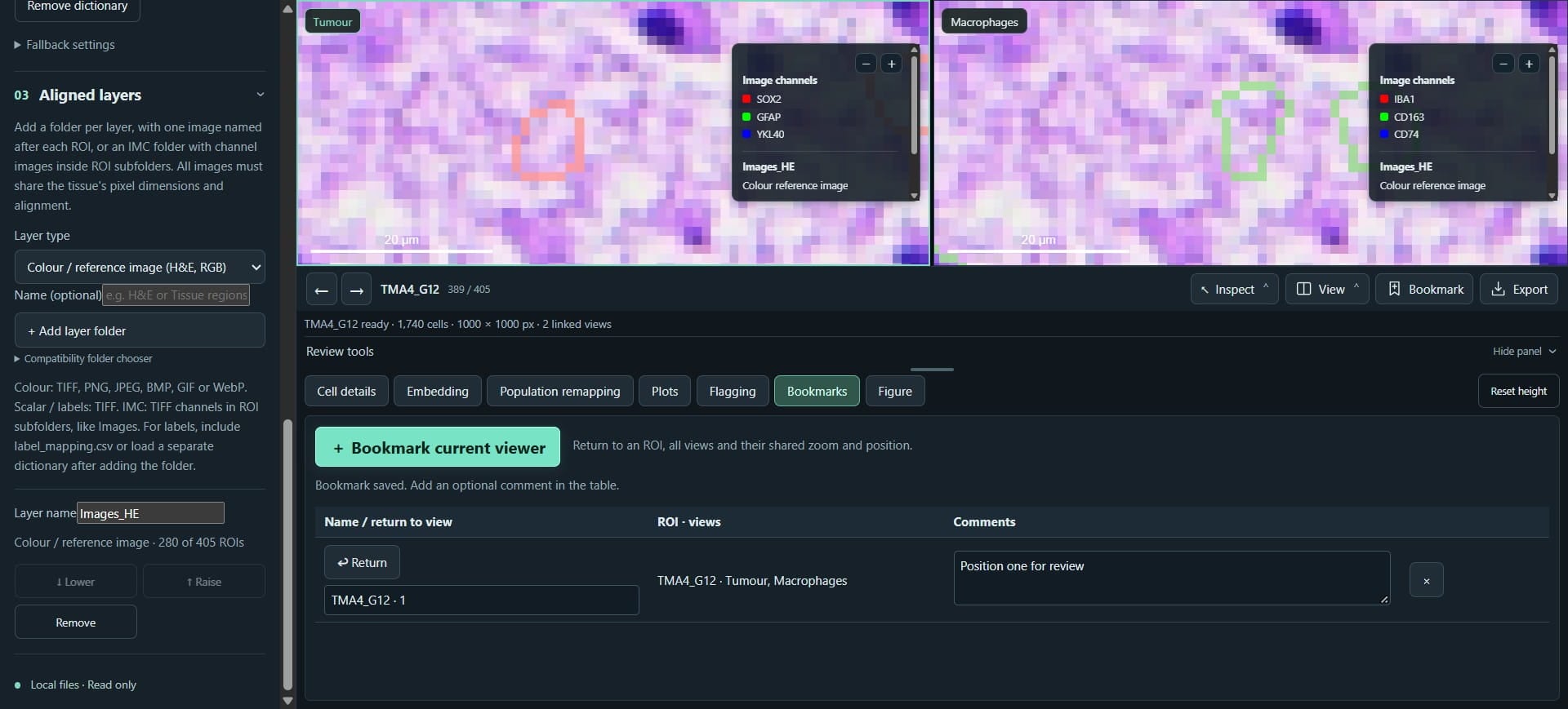 Click on "Colour / reference image (H&E, RGB)" and navigate to your folder of images