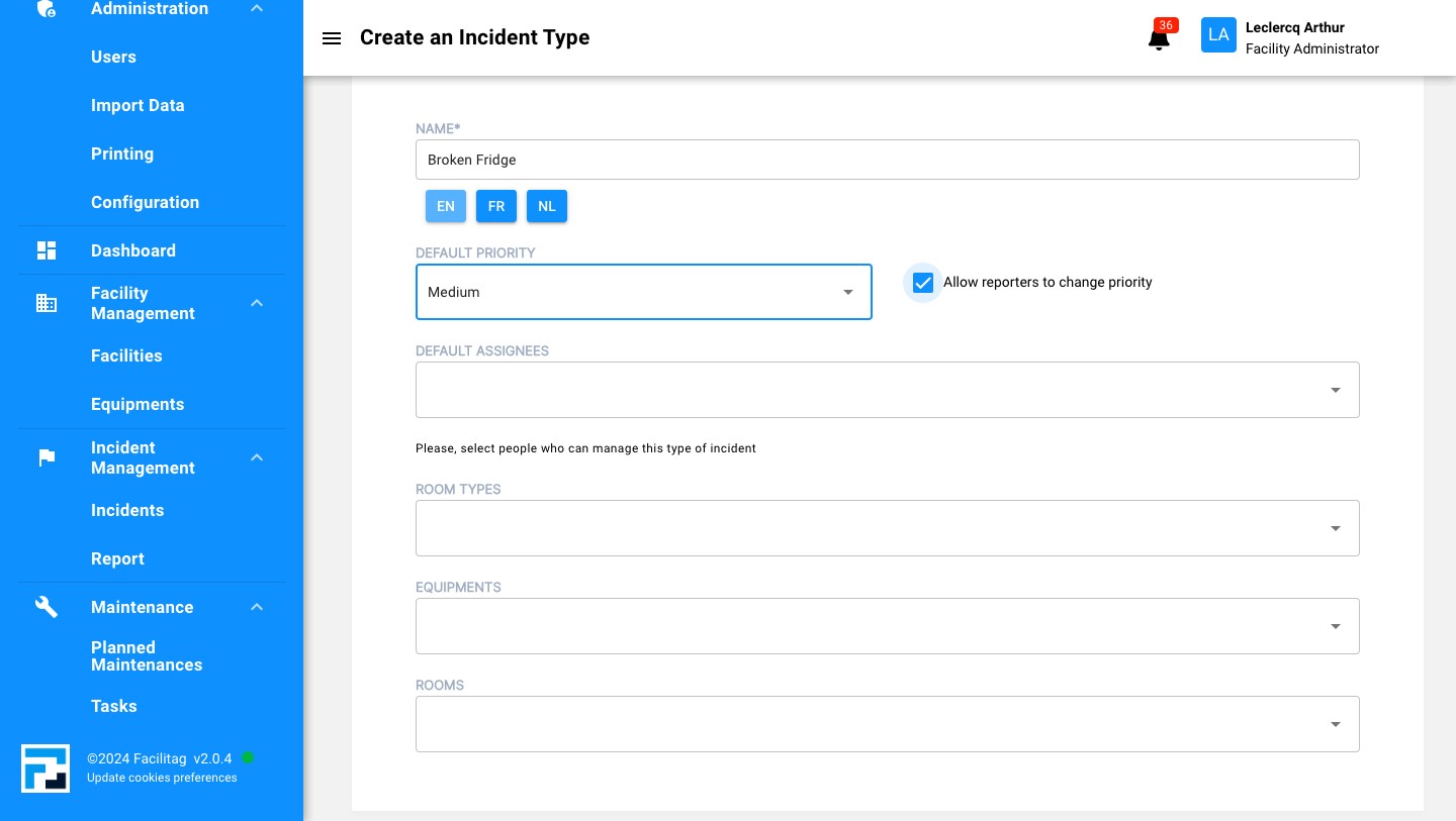 Click this icon to allow reporters to change priority or not