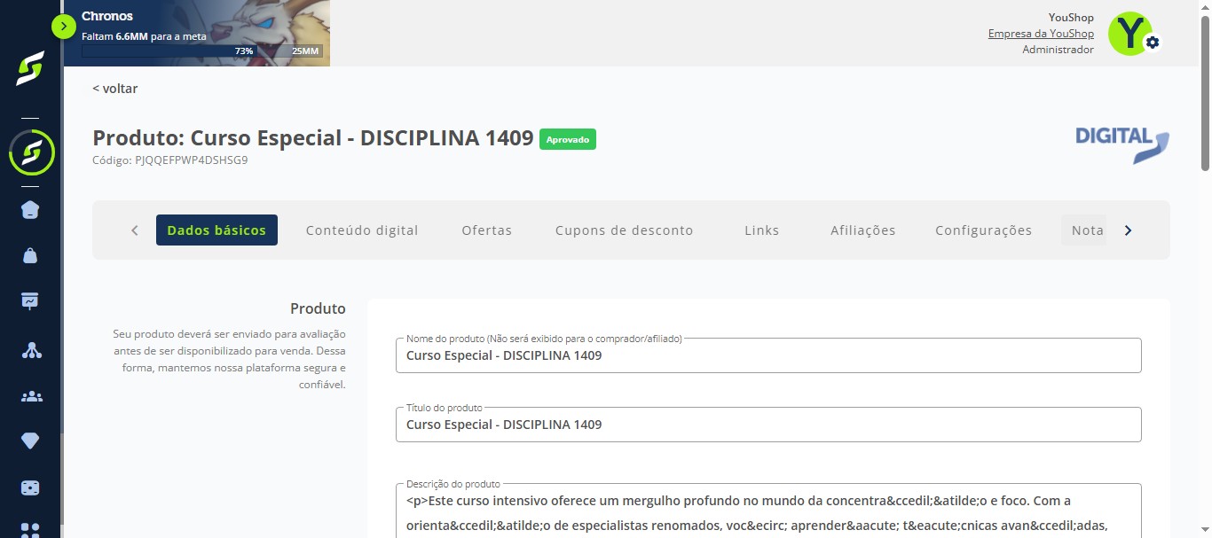 Acesse a seção "Nota fiscal".