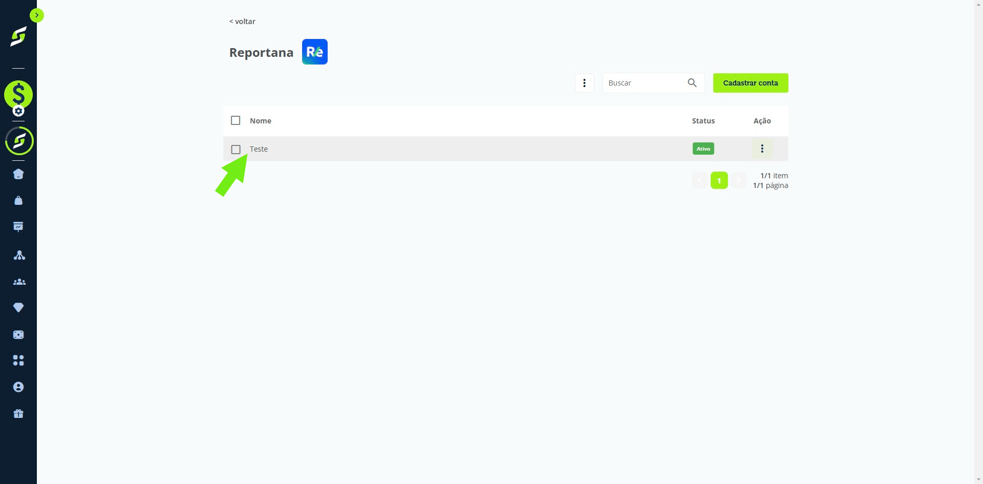 Pronto! Sua conta da Reportana já está integrada à YouShop.