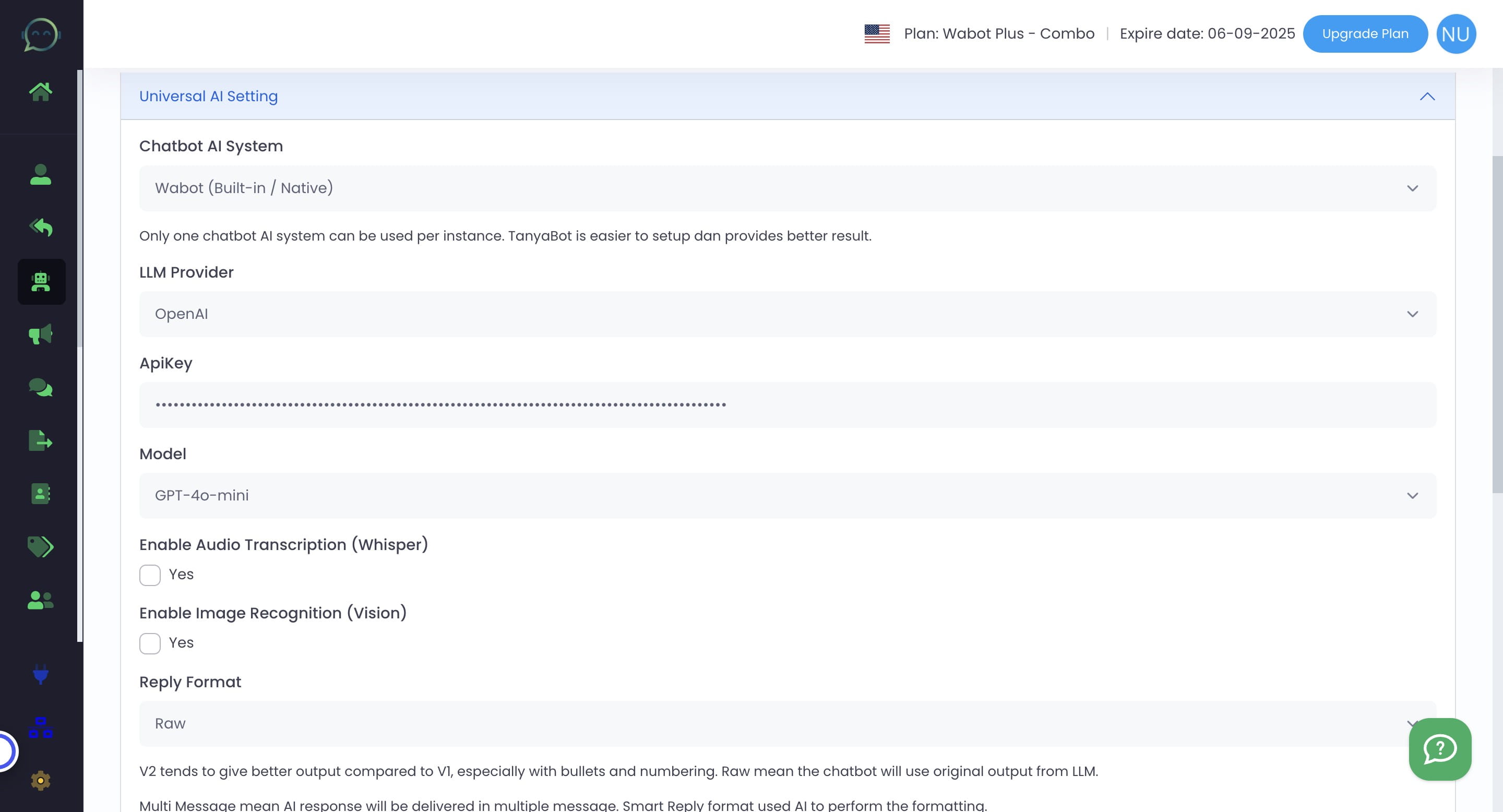 Click on "GPT-4o-mini", for the cheapest and reliable respond
