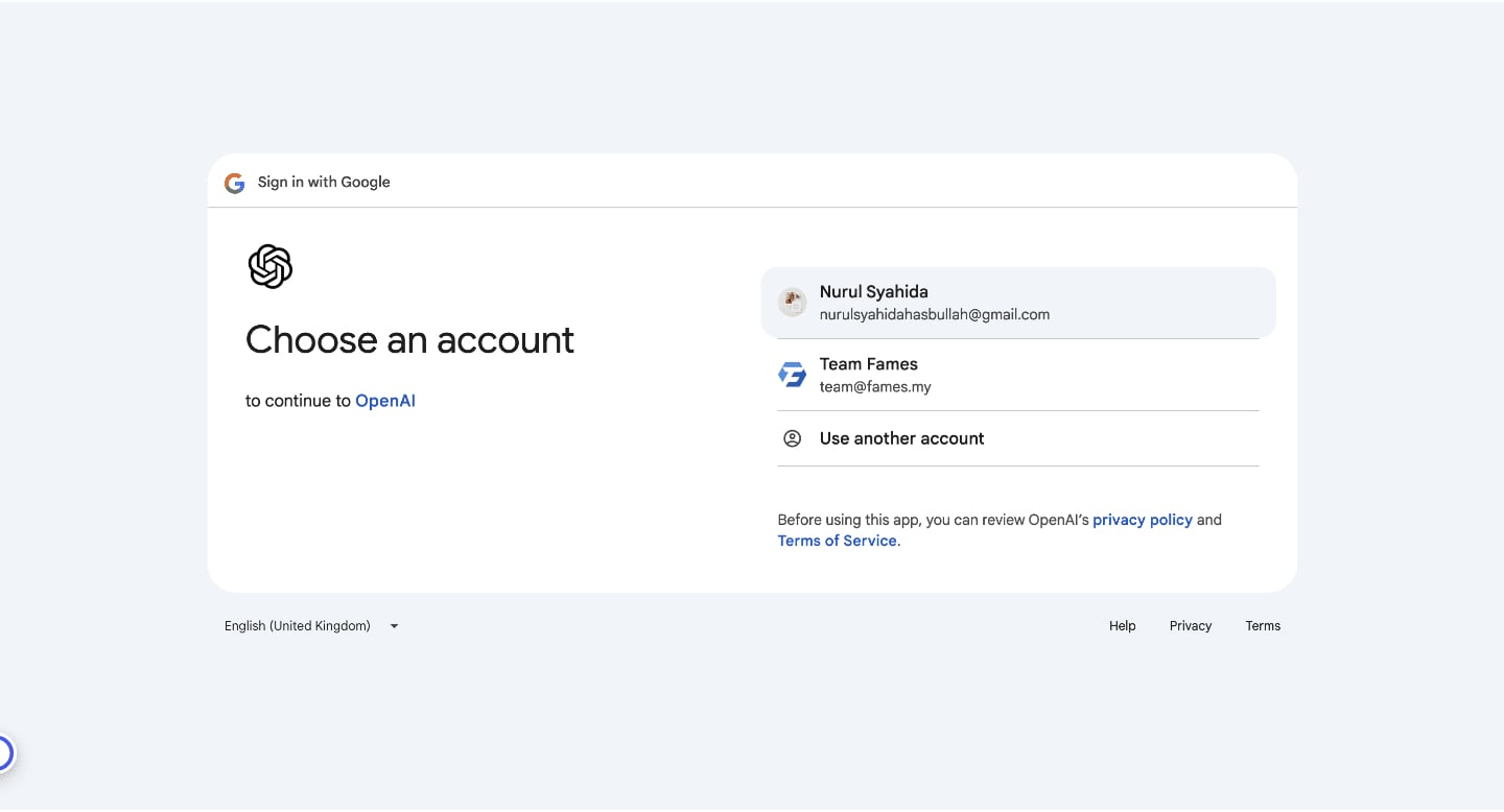 Choose the preferred profile