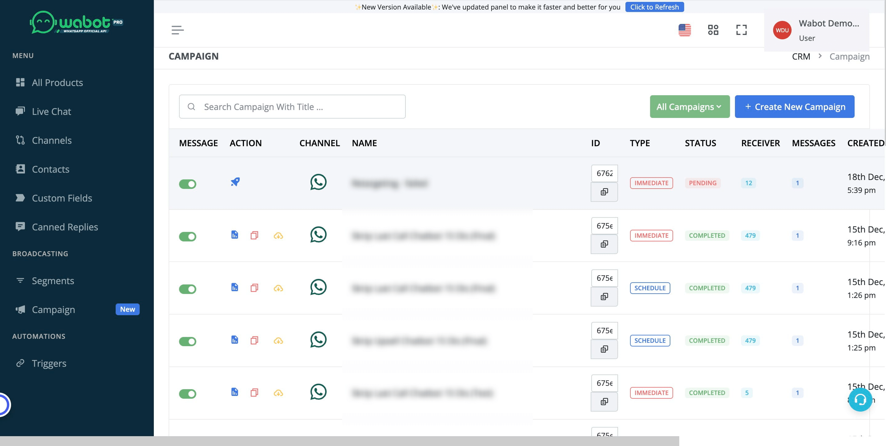 Click this 🚀 icon and the blast shall start. You are done!