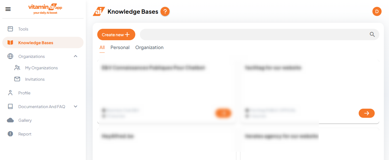 Click on "Create new"
