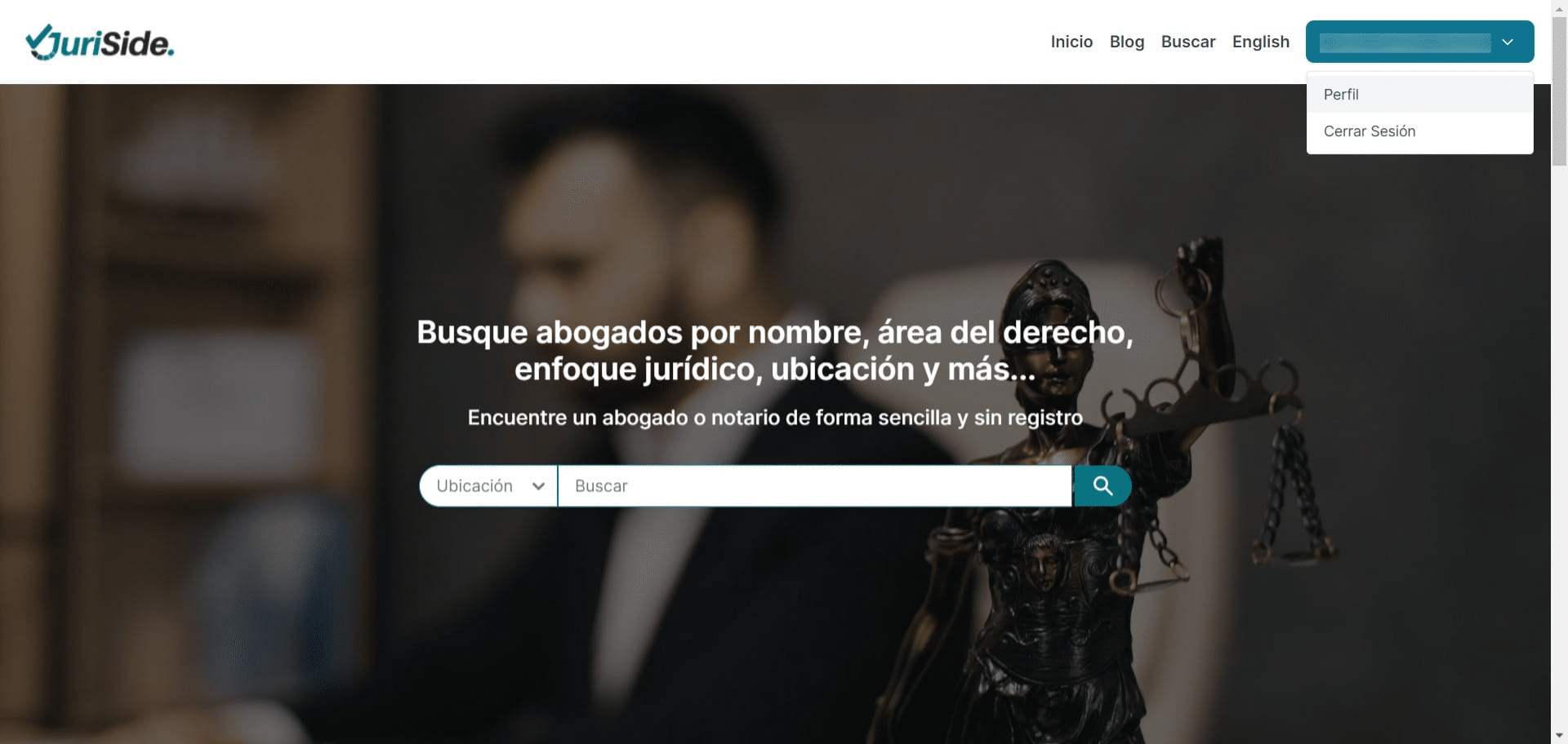 Al ingresar, haga click en su nombre y luego en "Perfil".