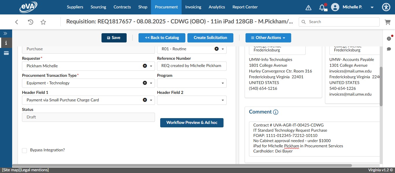 This completes the top header portions, so Click on "Save"