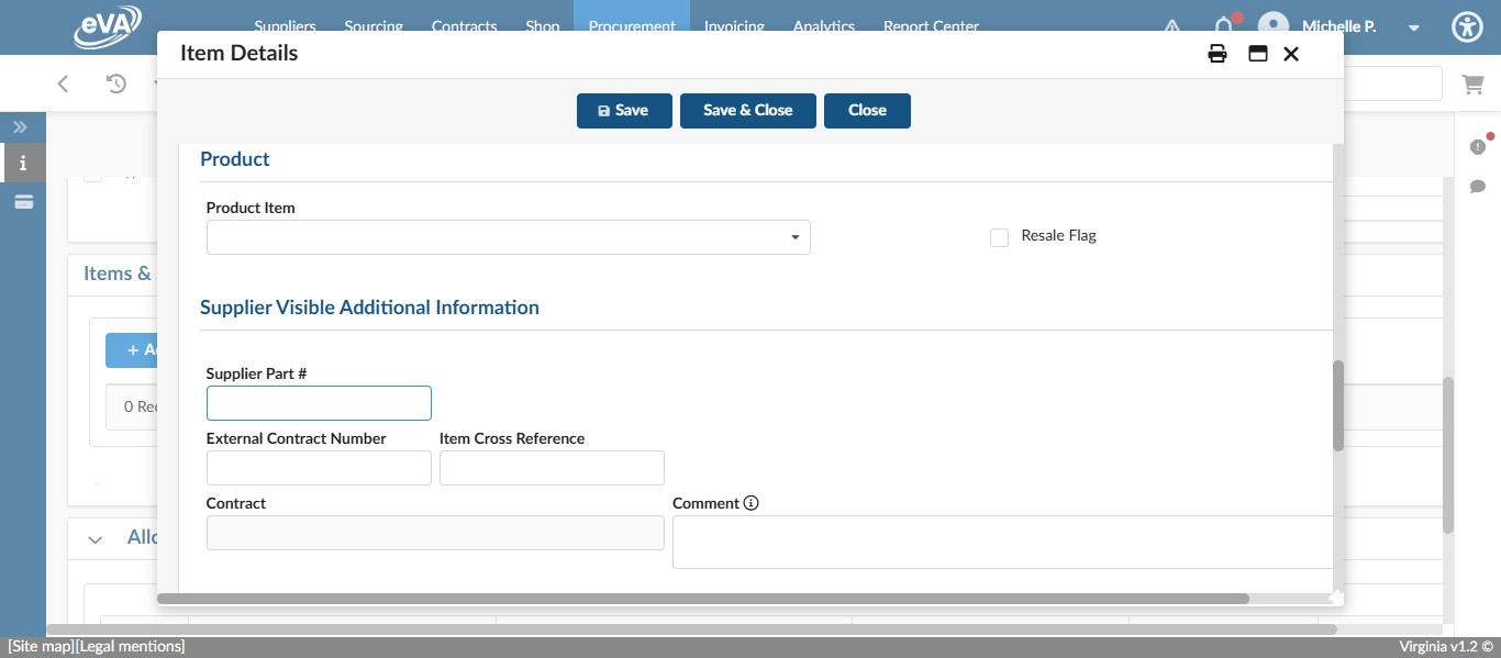 If what you are purchasing has a supplier part number listed, it's helpful to enter that in the Supplier Part # field in the Supplier Visible Additional Information section.